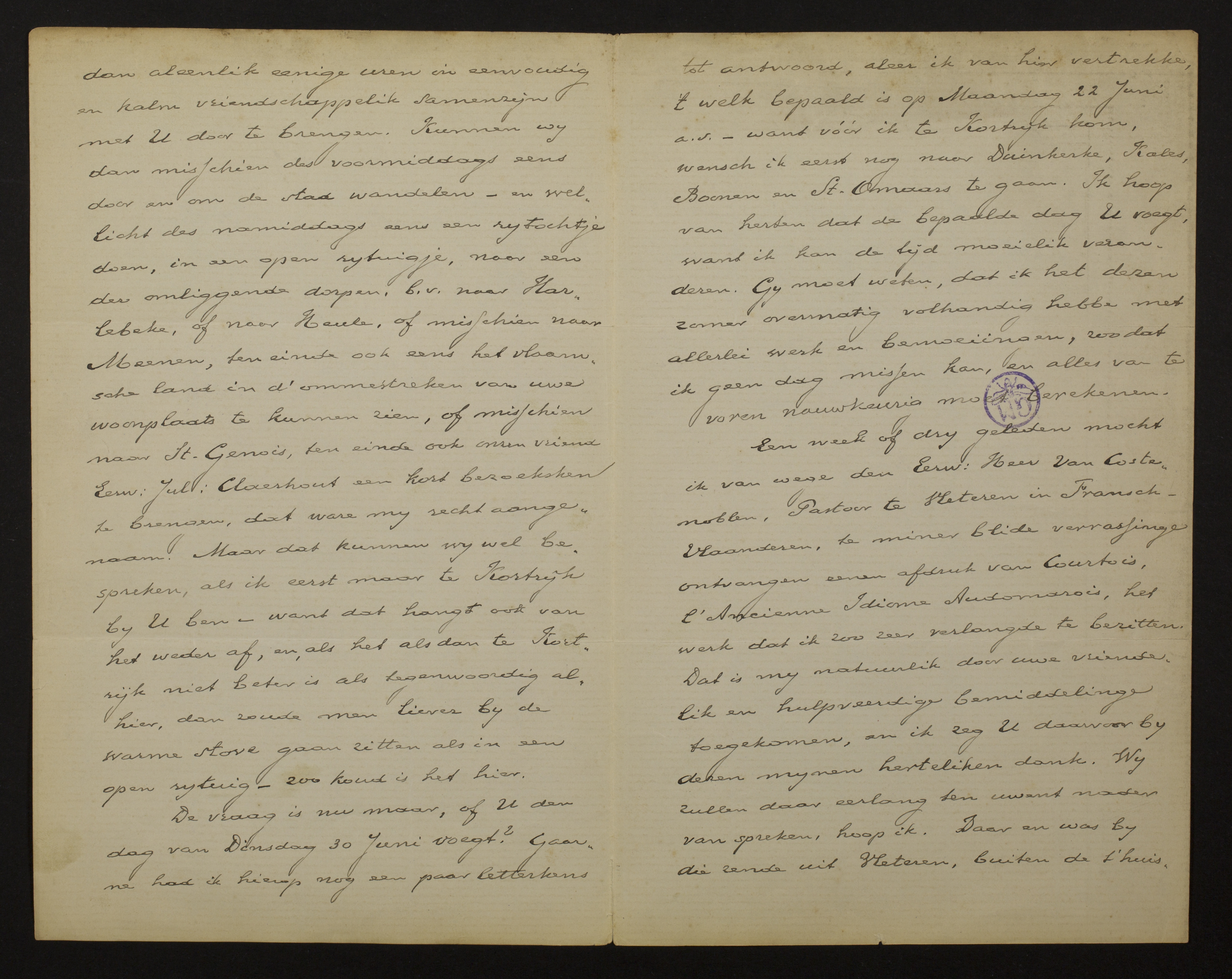 Johan Winkler aan [Guido Gezelle]