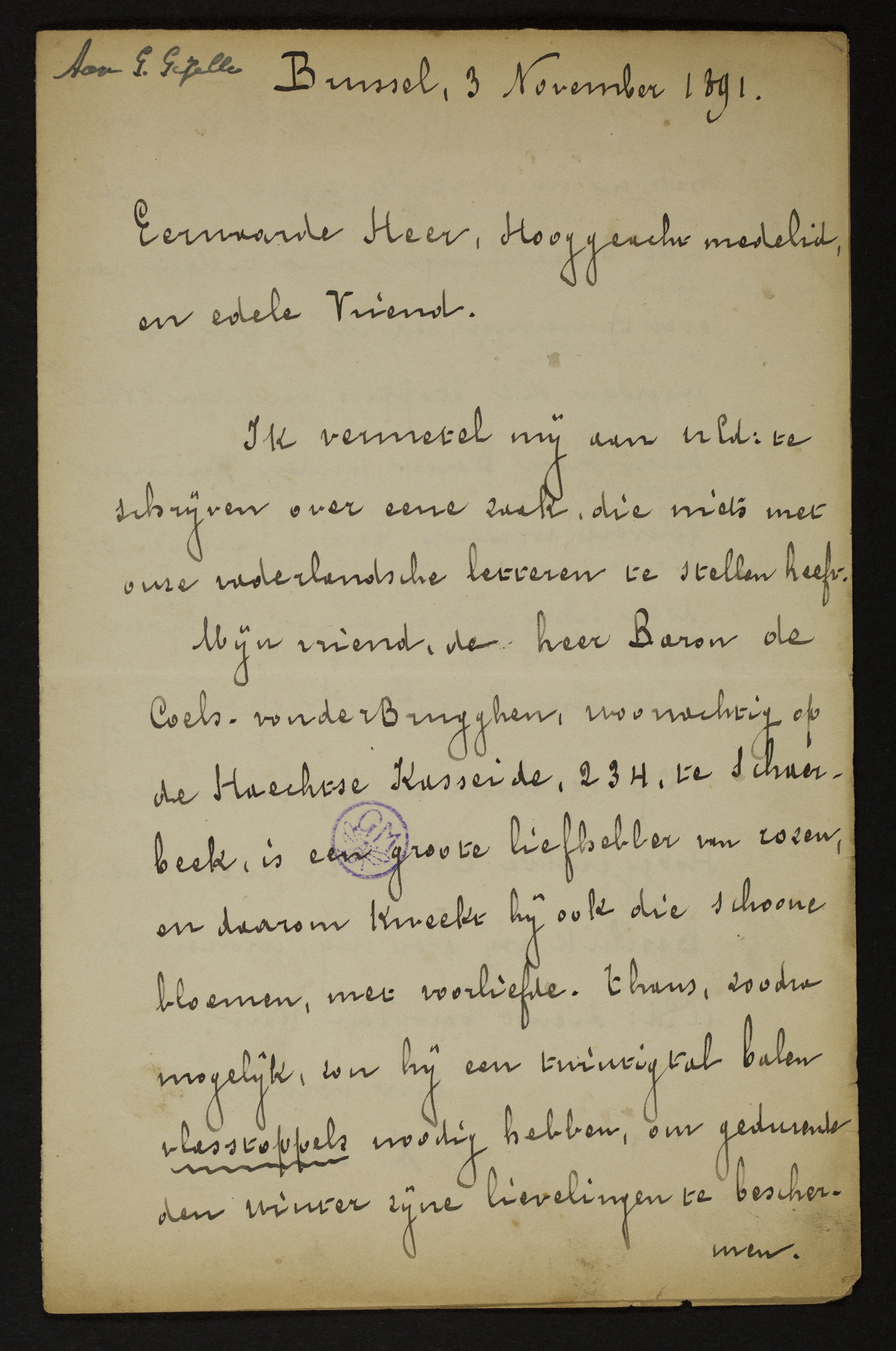 Emmanuel Hiel aan [Guido Gezelle]