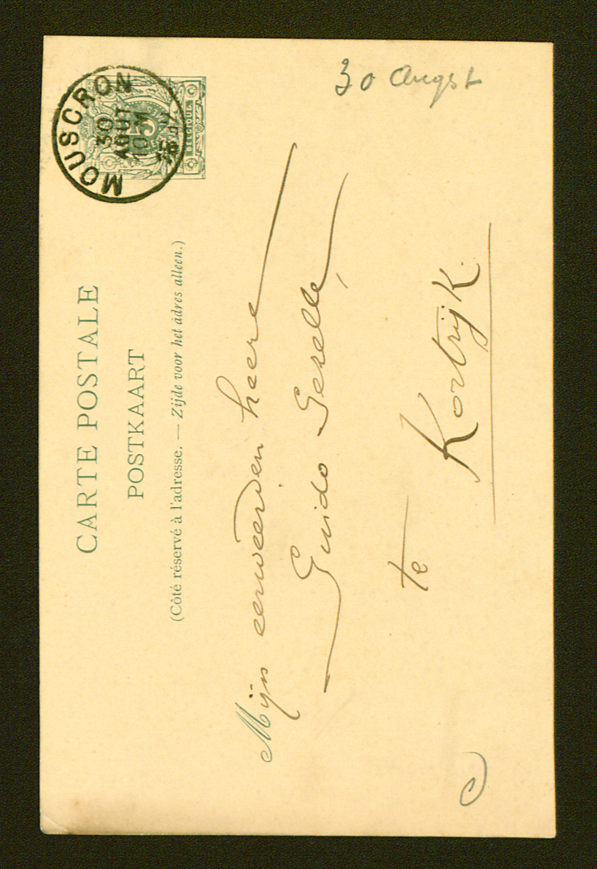 Jan Craeynest aan Guido Gezelle