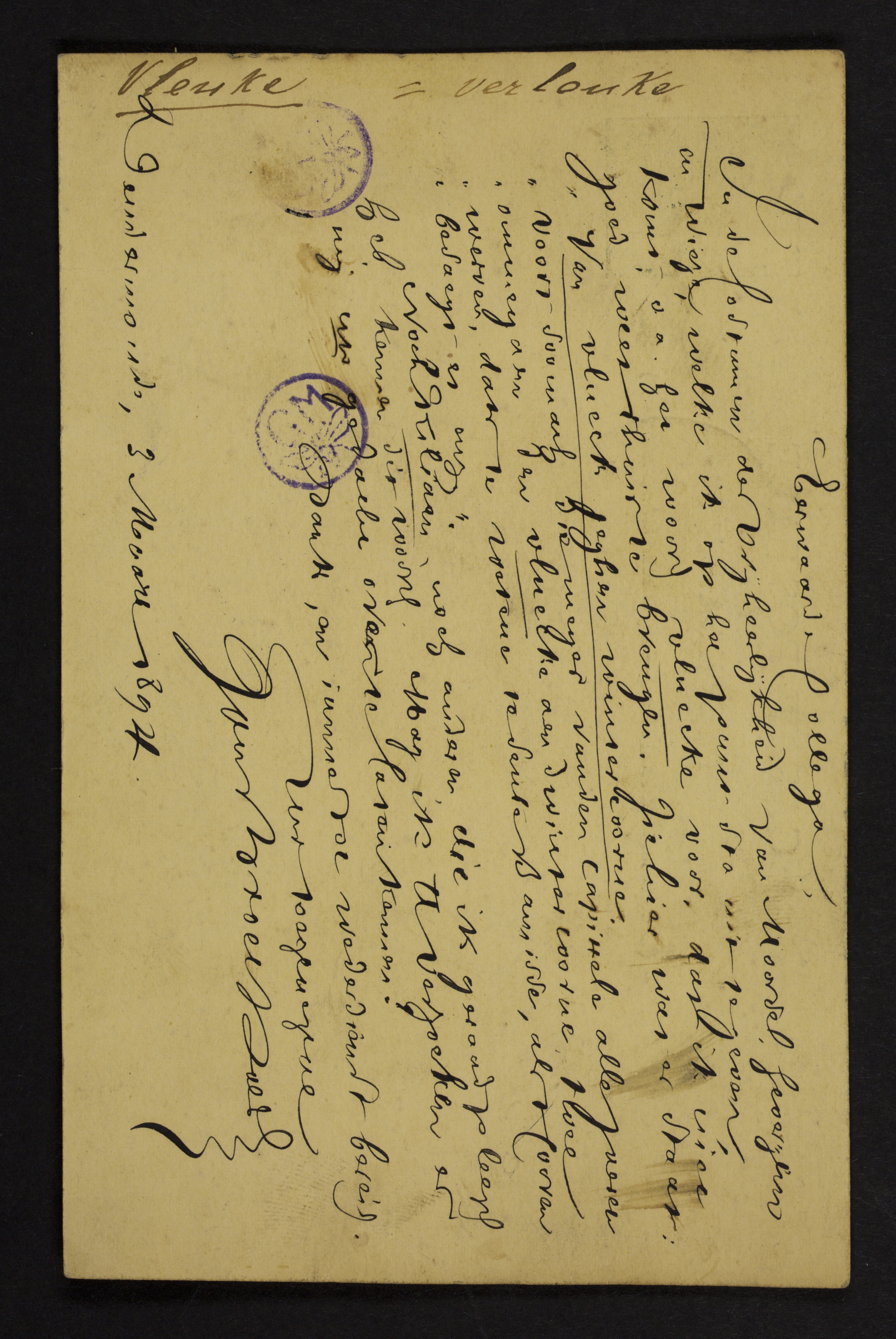 Jan Broeckaert aan Guido Gezelle