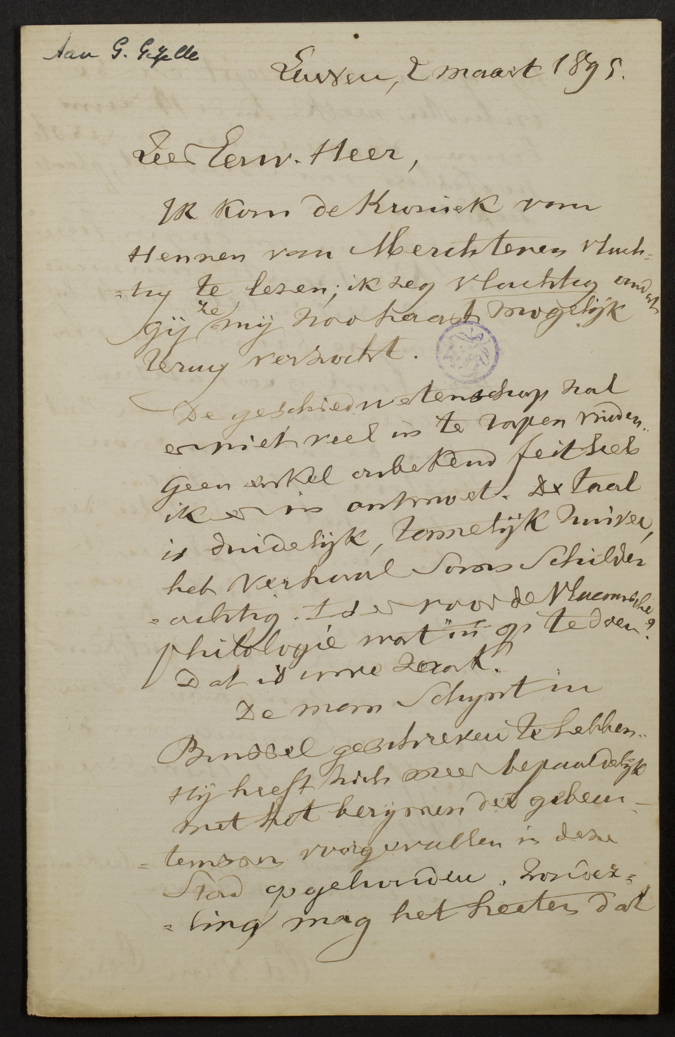 Gerard Edward Van Even aan [Guido Gezelle]