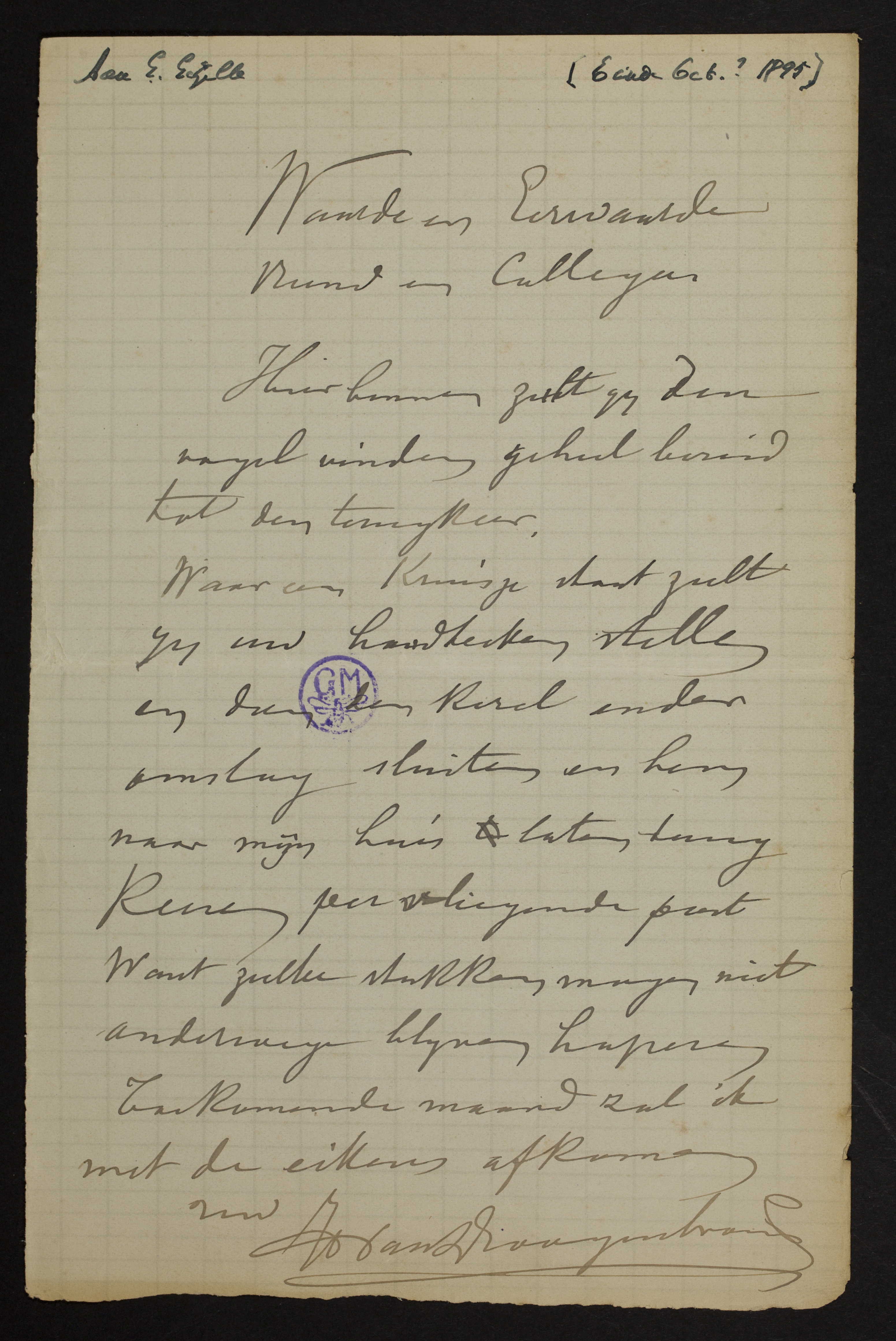 Jan Van Droogenbroeck aan [Guido Gezelle]