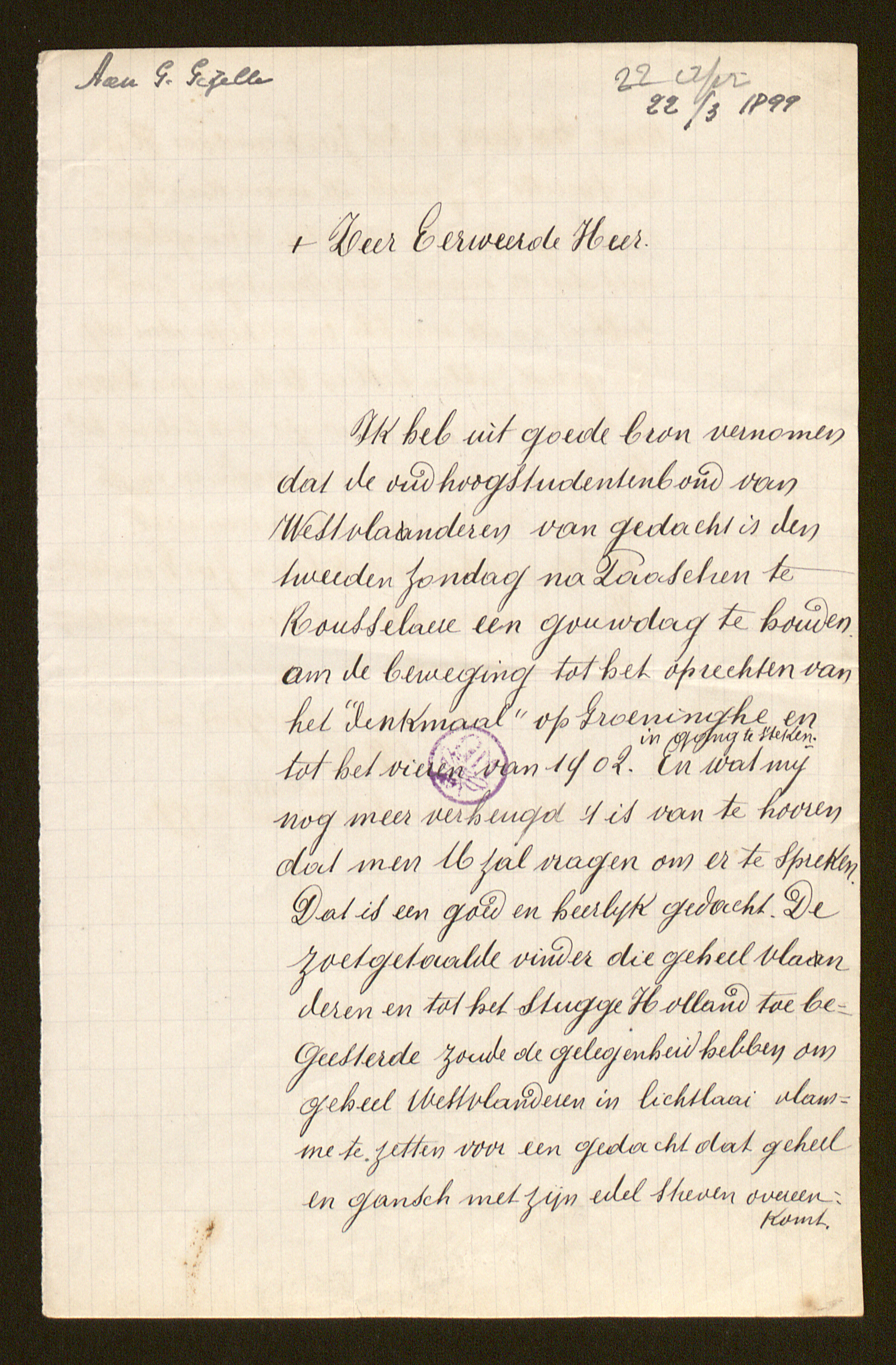 Cyriel Delaere aan [Guido Gezelle]