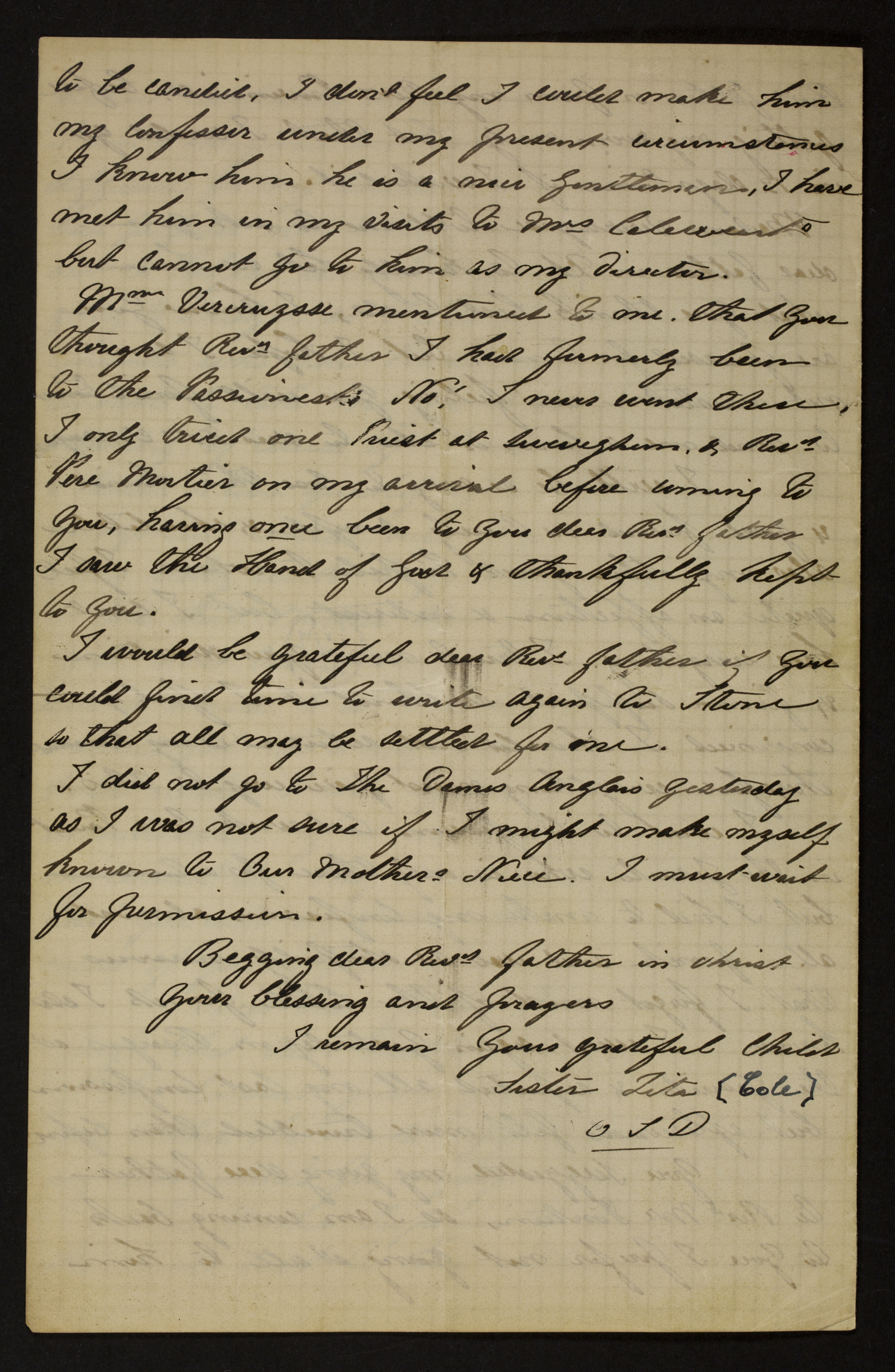 [Mary Catherine Cole] (= Zuster Zita) aan [Guido Gezelle]