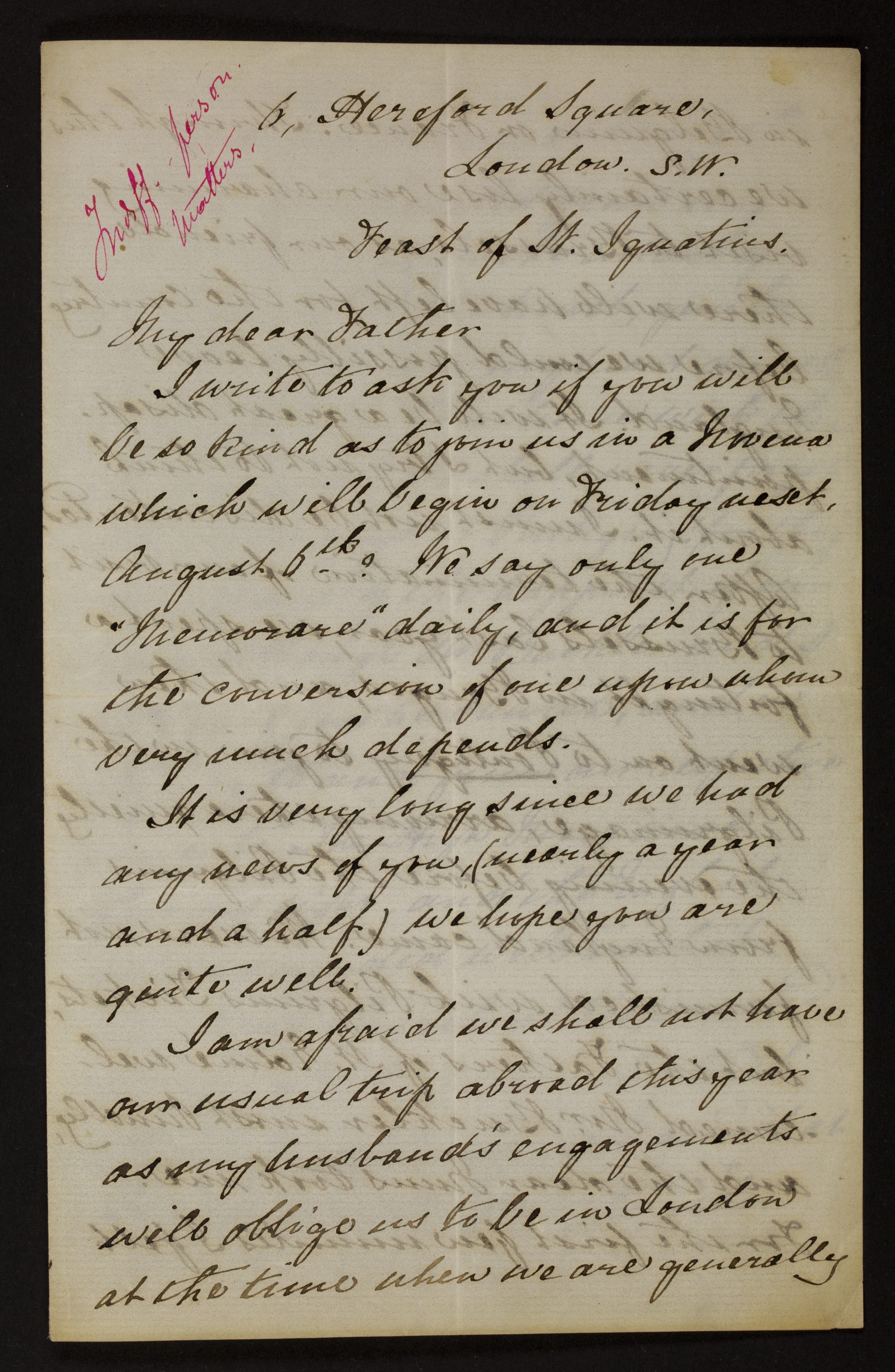 Mary Louisa Farbrother (= Mary Louisa Buckler) aan [Guido Gezelle]