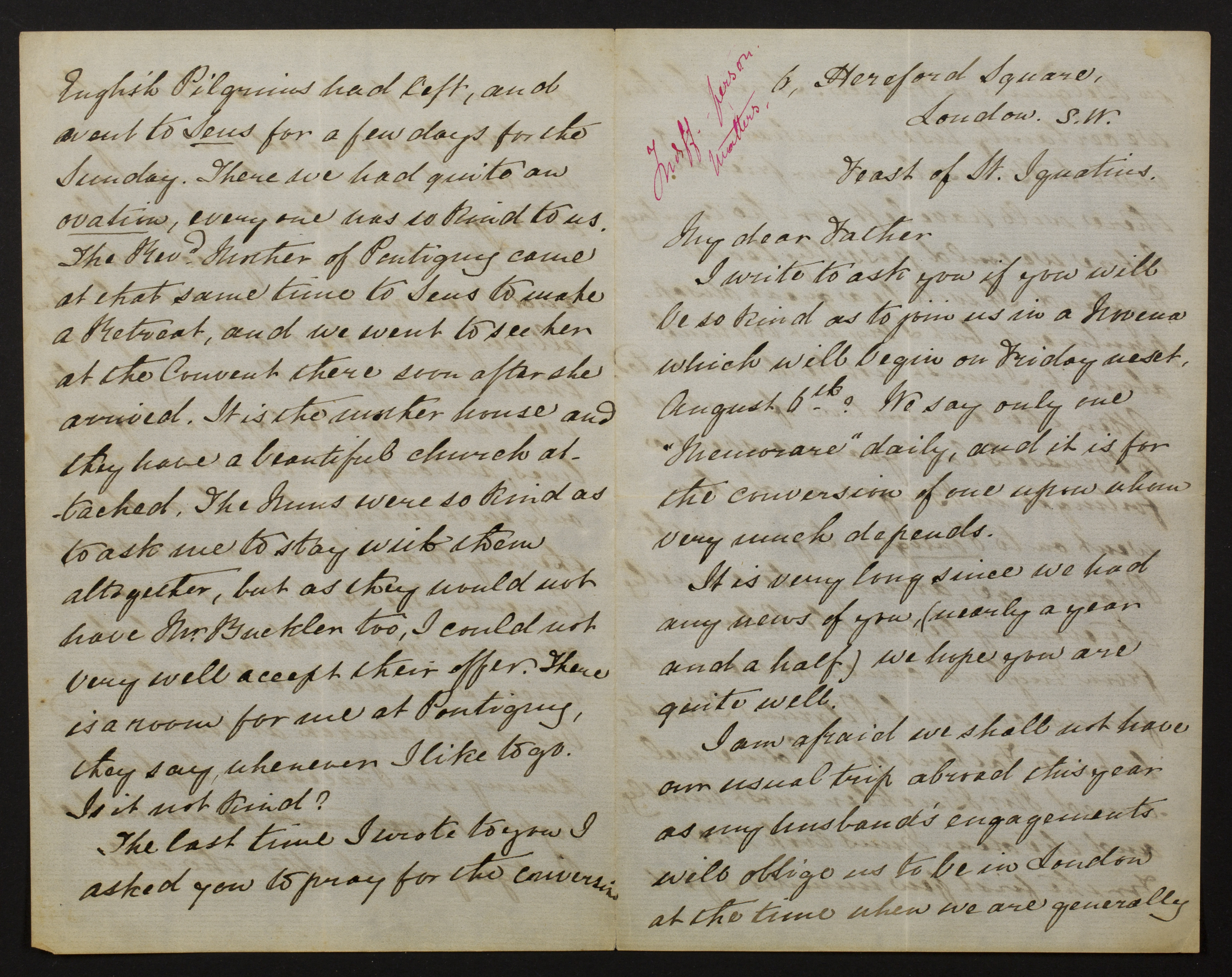 Mary Louisa Farbrother (= Mary Louisa Buckler) aan [Guido Gezelle]