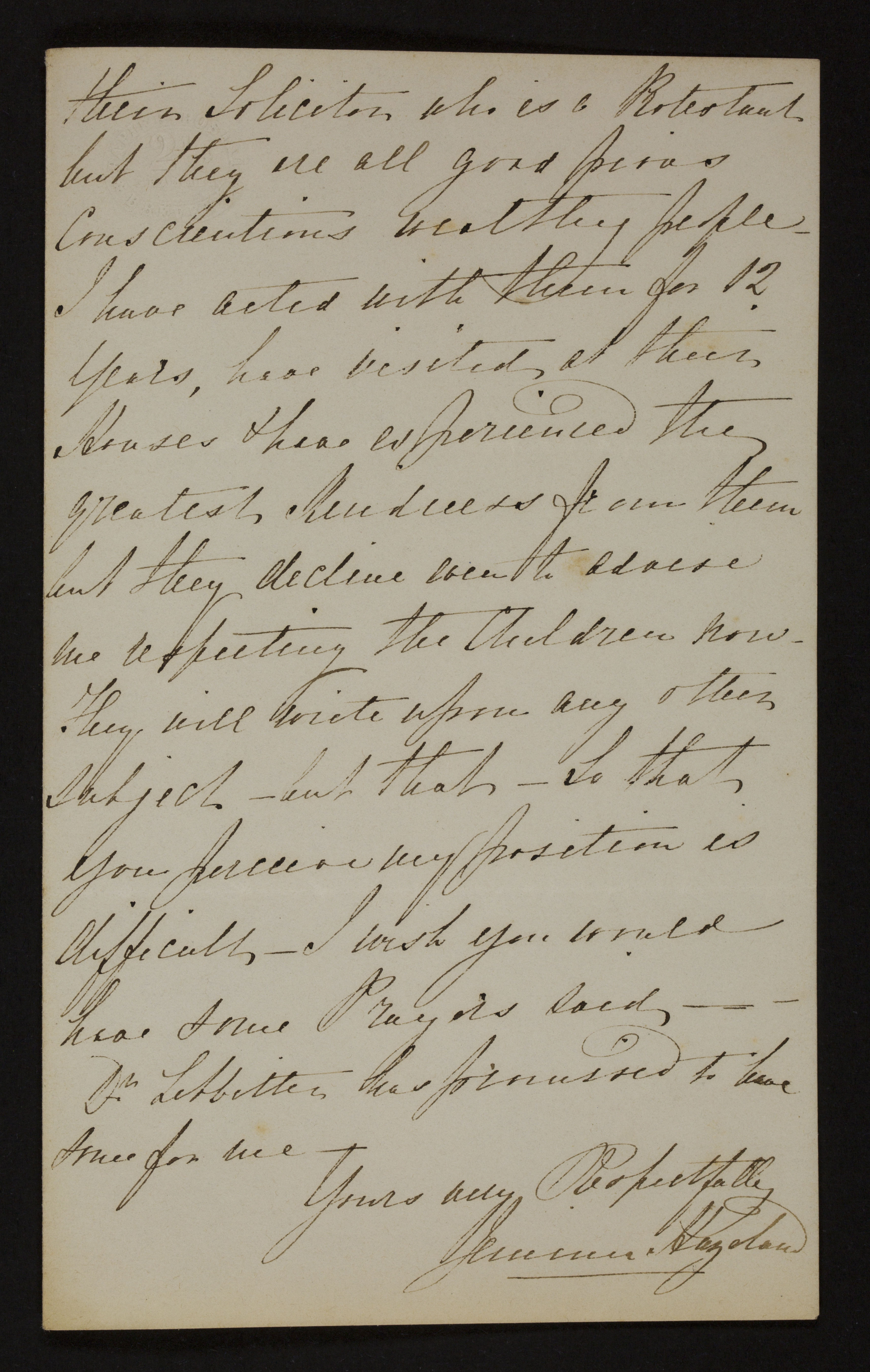 [Jemima Stroud] (= mevrouw Jemima Hazeland) aan [Guido Gezelle]