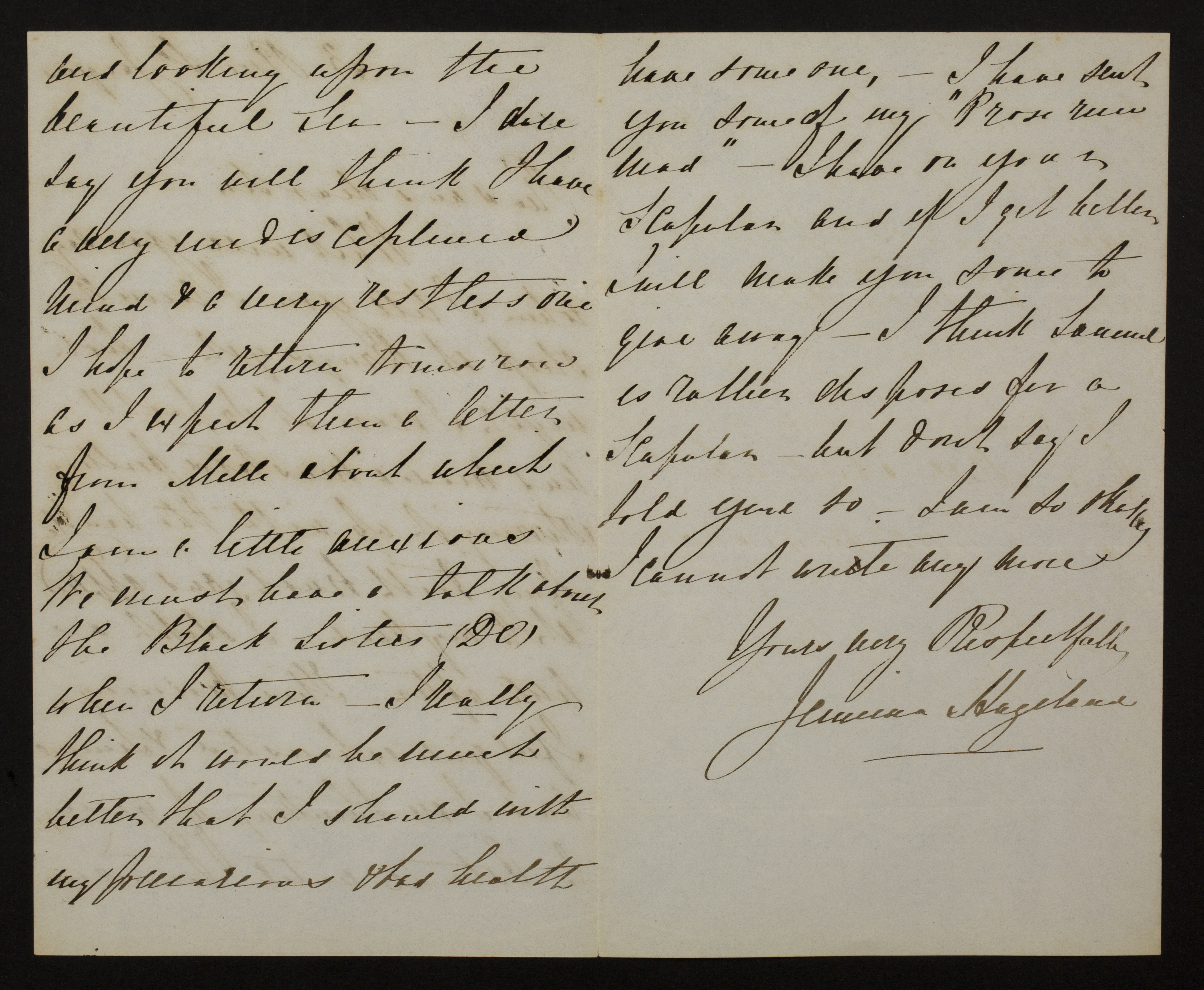 [Jemima Stroud] (= mevrouw Jemima Hazeland) aan [Guido Gezelle]