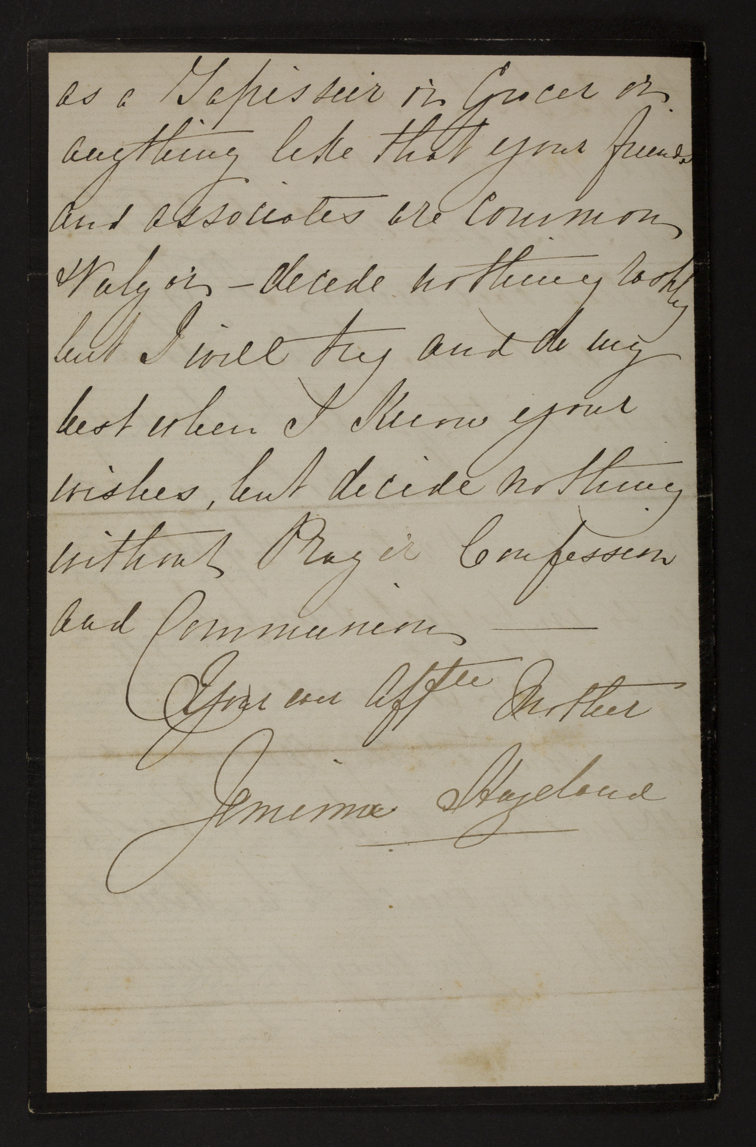 [Jemima Stroud] (= mevrouw Jemima Hazeland) aan [Alfred Henry Hazeland]