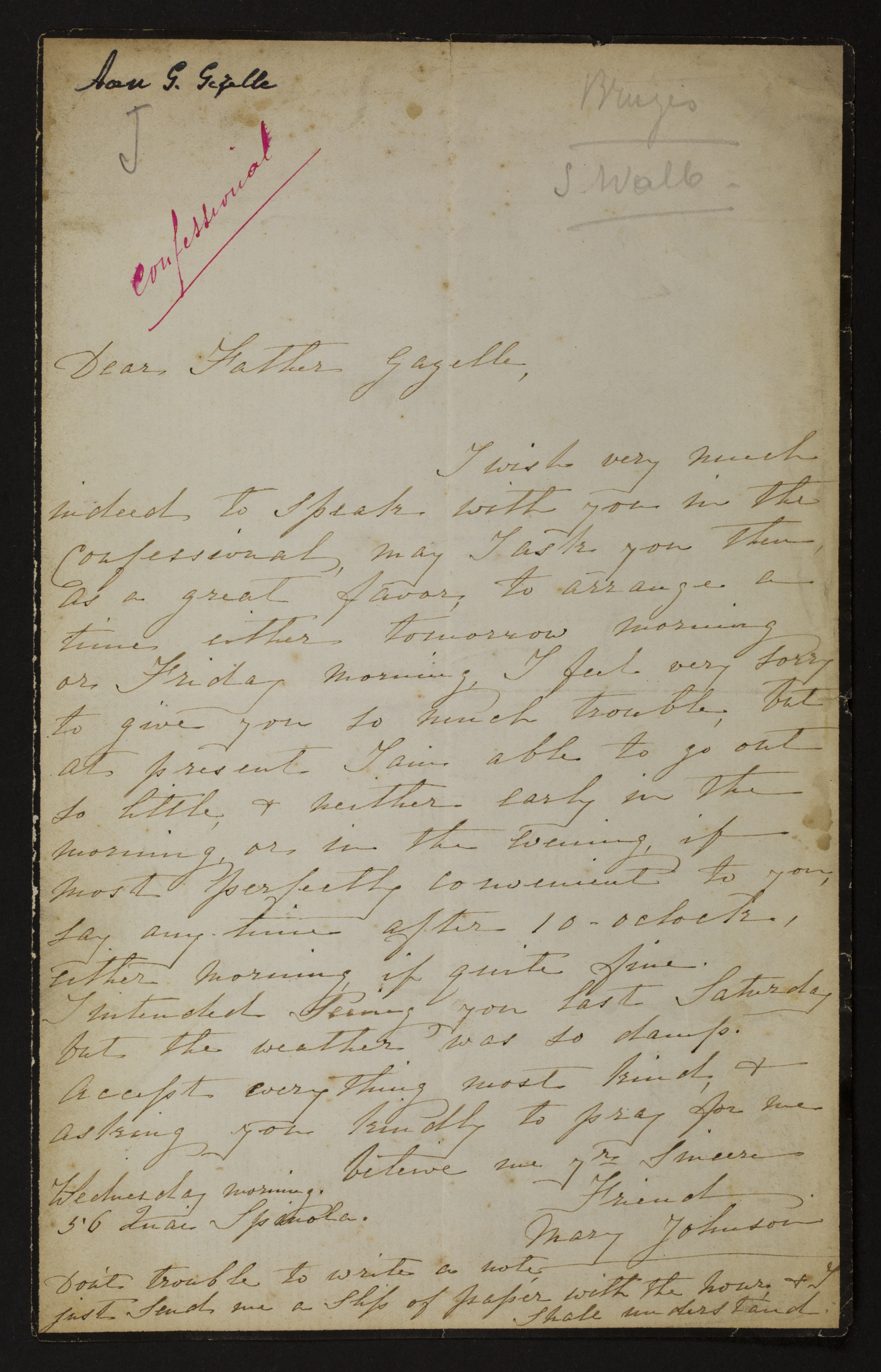 Mary Elizabeth Johnson aan [Guido Gezelle]