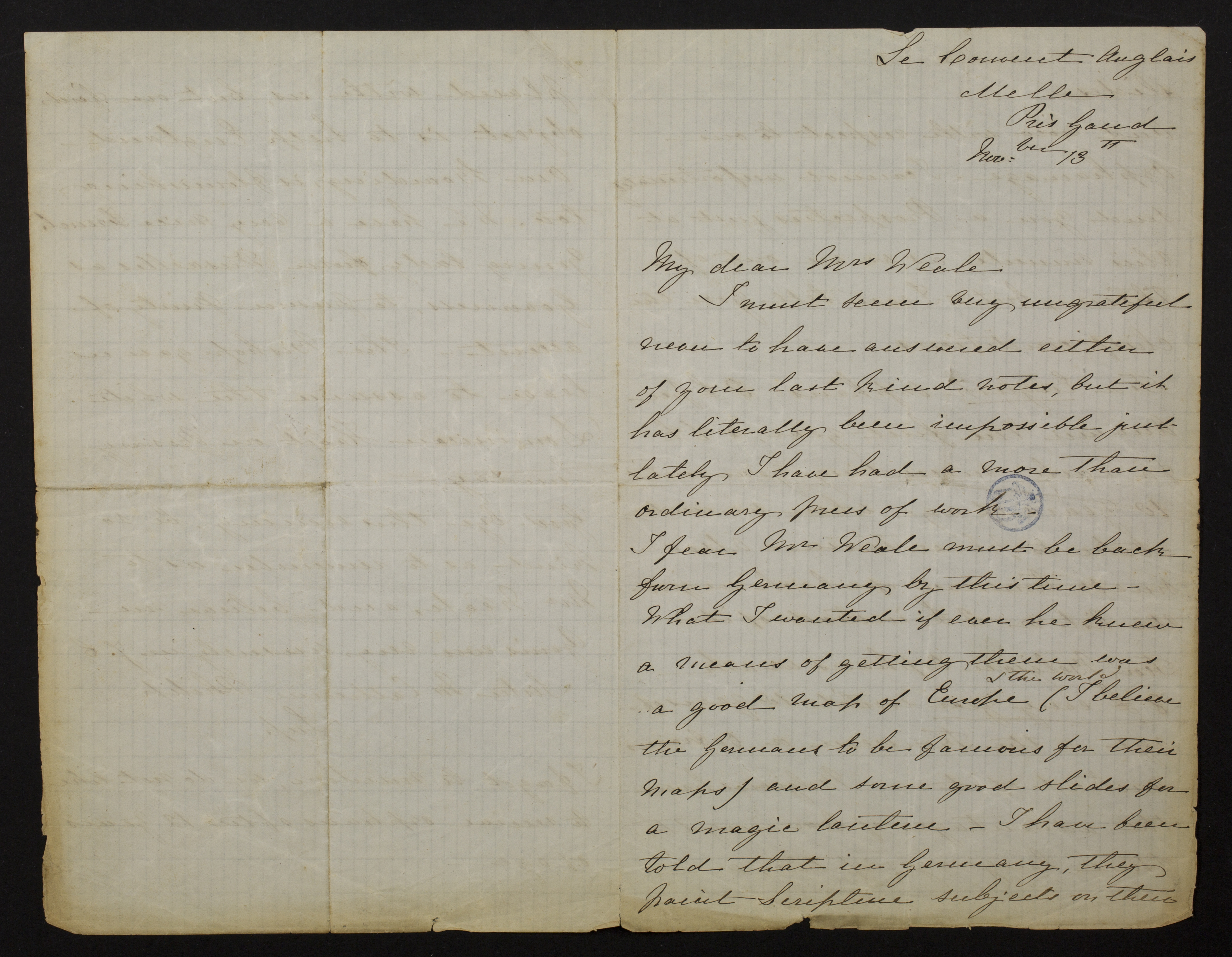 [Catherine Anne Bathurst] (= Zuster Mary Catherine Philip) aan [Helena Amelia Walton (= mevrouw Helena Weale)]