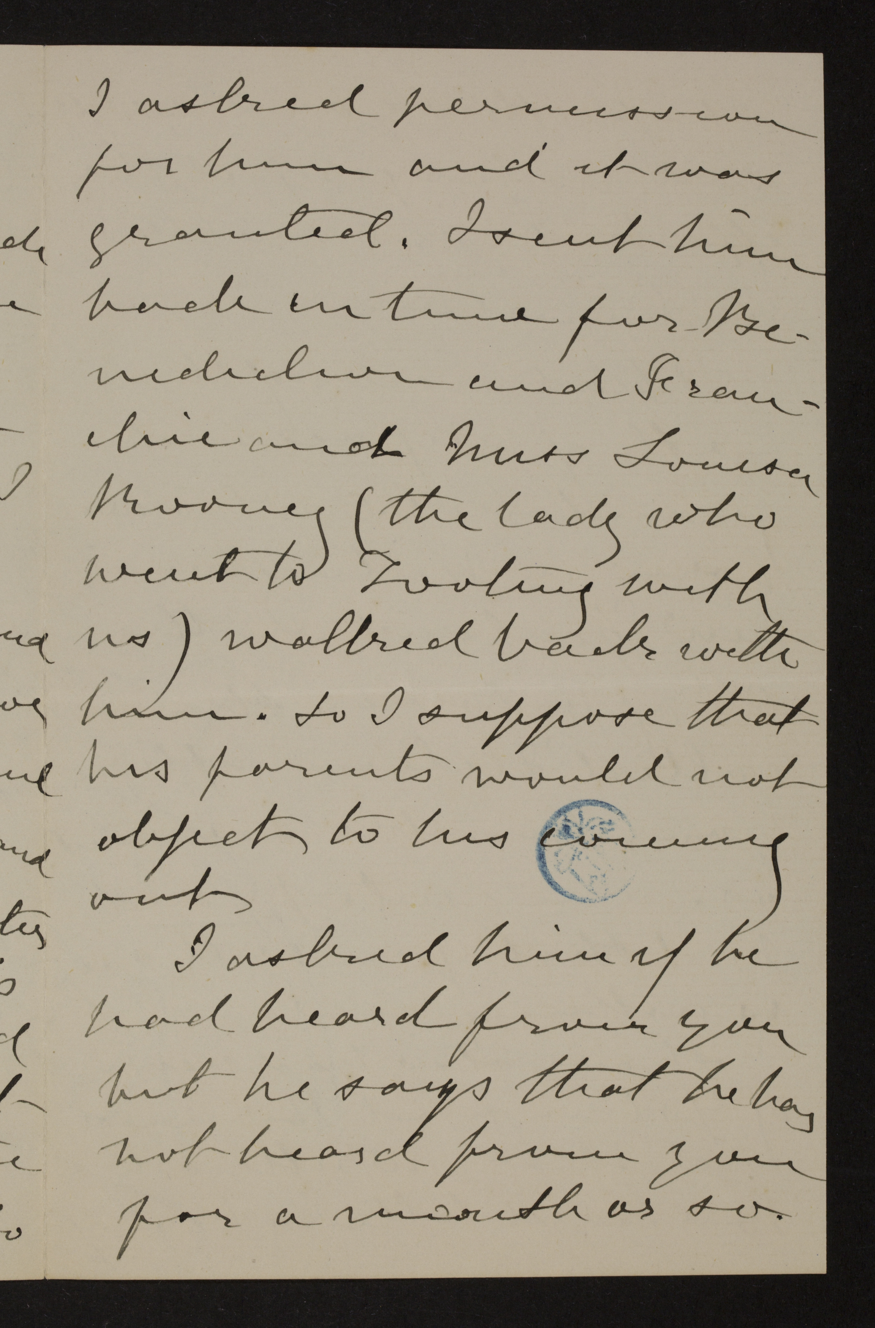 [Helena Amelia Walton] (= mevrouw Helena Weale) aan [Guido Gezelle]