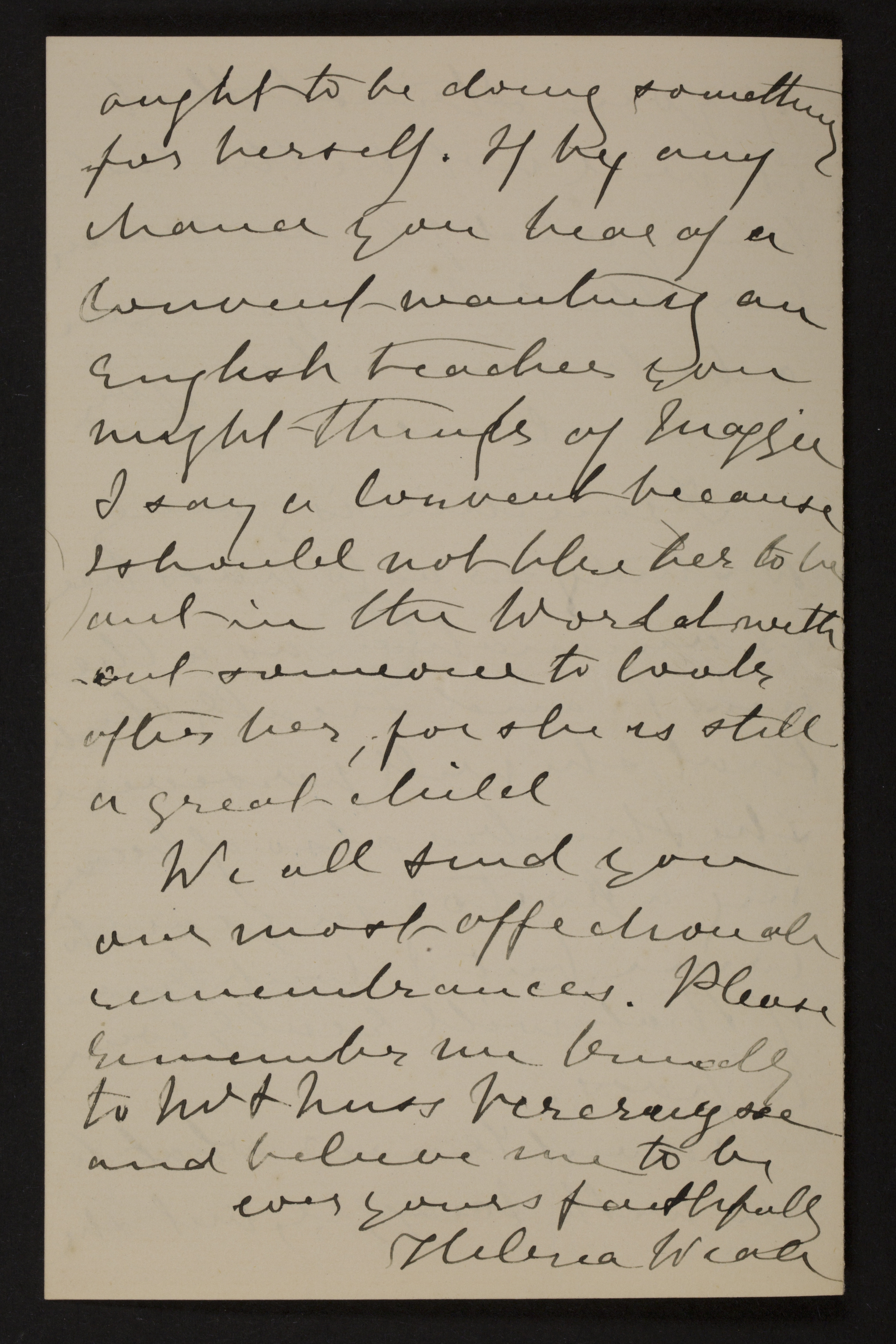 [Helena Amelia Walton] (= mevrouw Helena Weale) aan [Guido Gezelle]