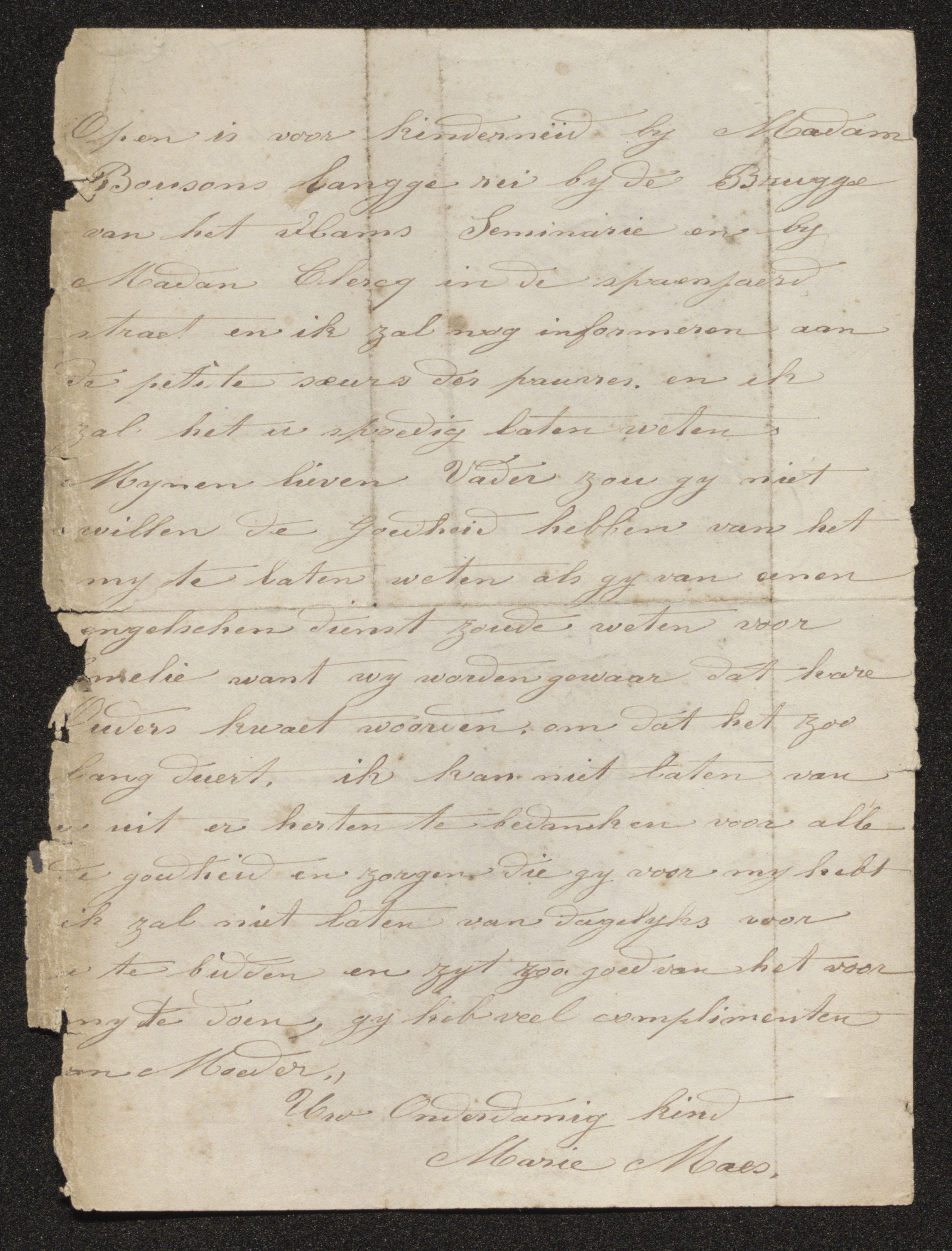 Marie Maes aan [Guido Gezelle]