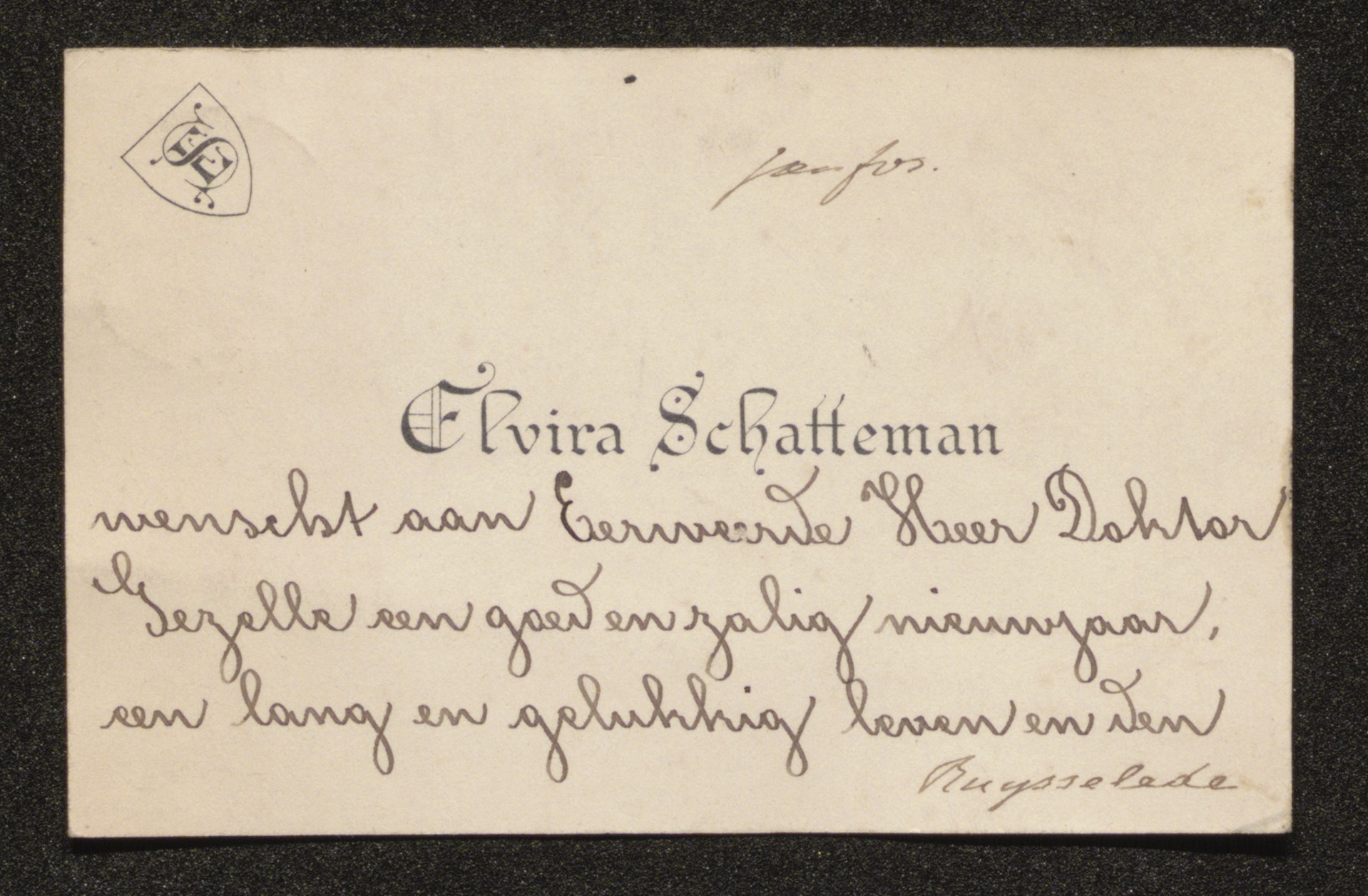 Elvira Maria Augusta Schatteman aan [Guido Gezelle]