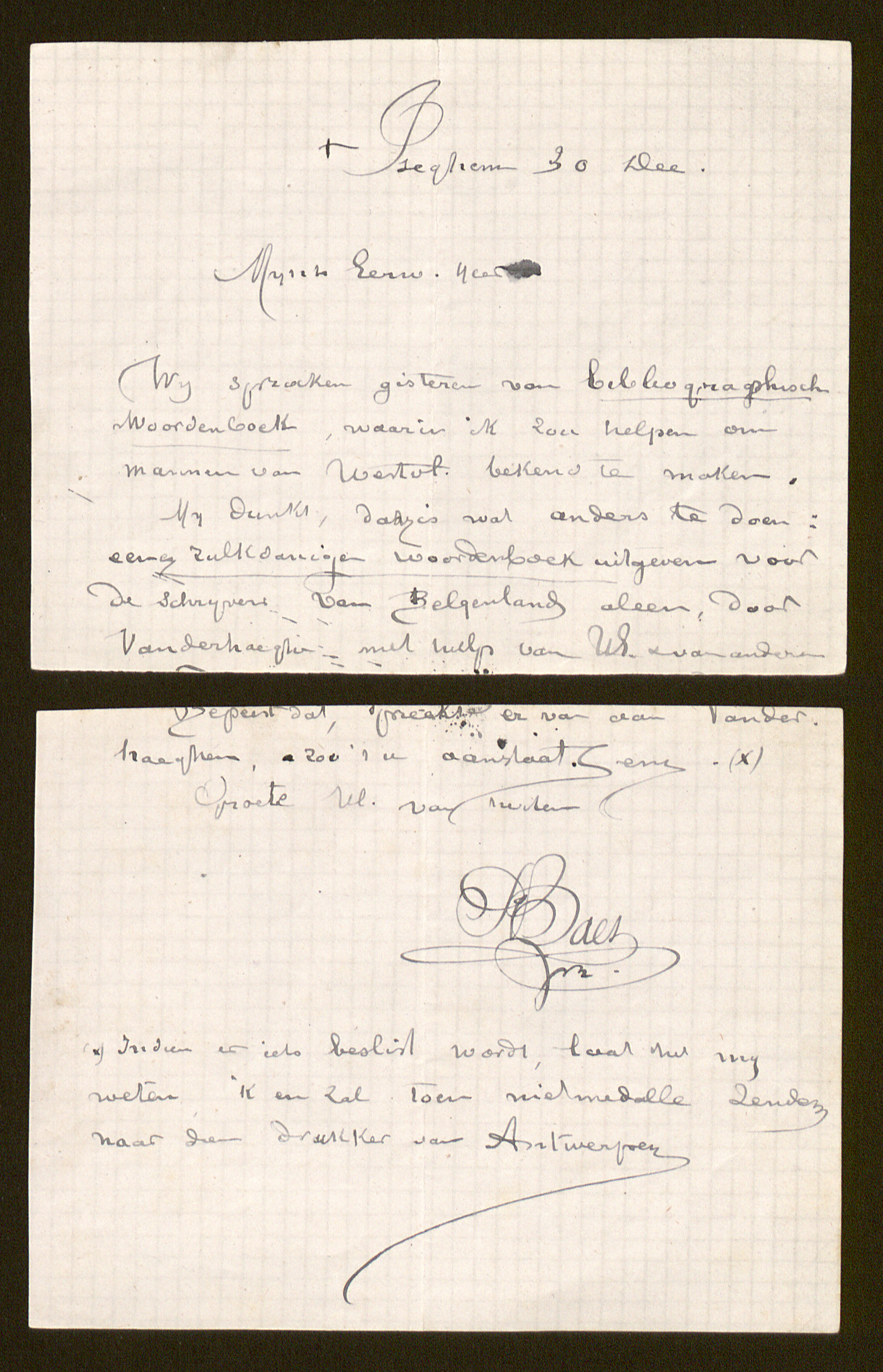 Pieter Baes aan [Guido Gezelle]