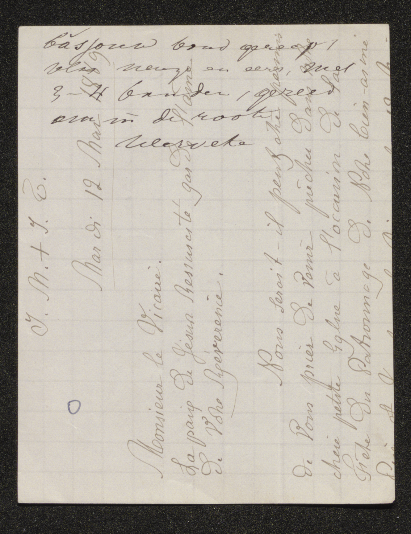 [Sophie Marie Louise de Robiano (= Zuster Thérèse Marie de Jésus)] aan [Guido Gezelle]