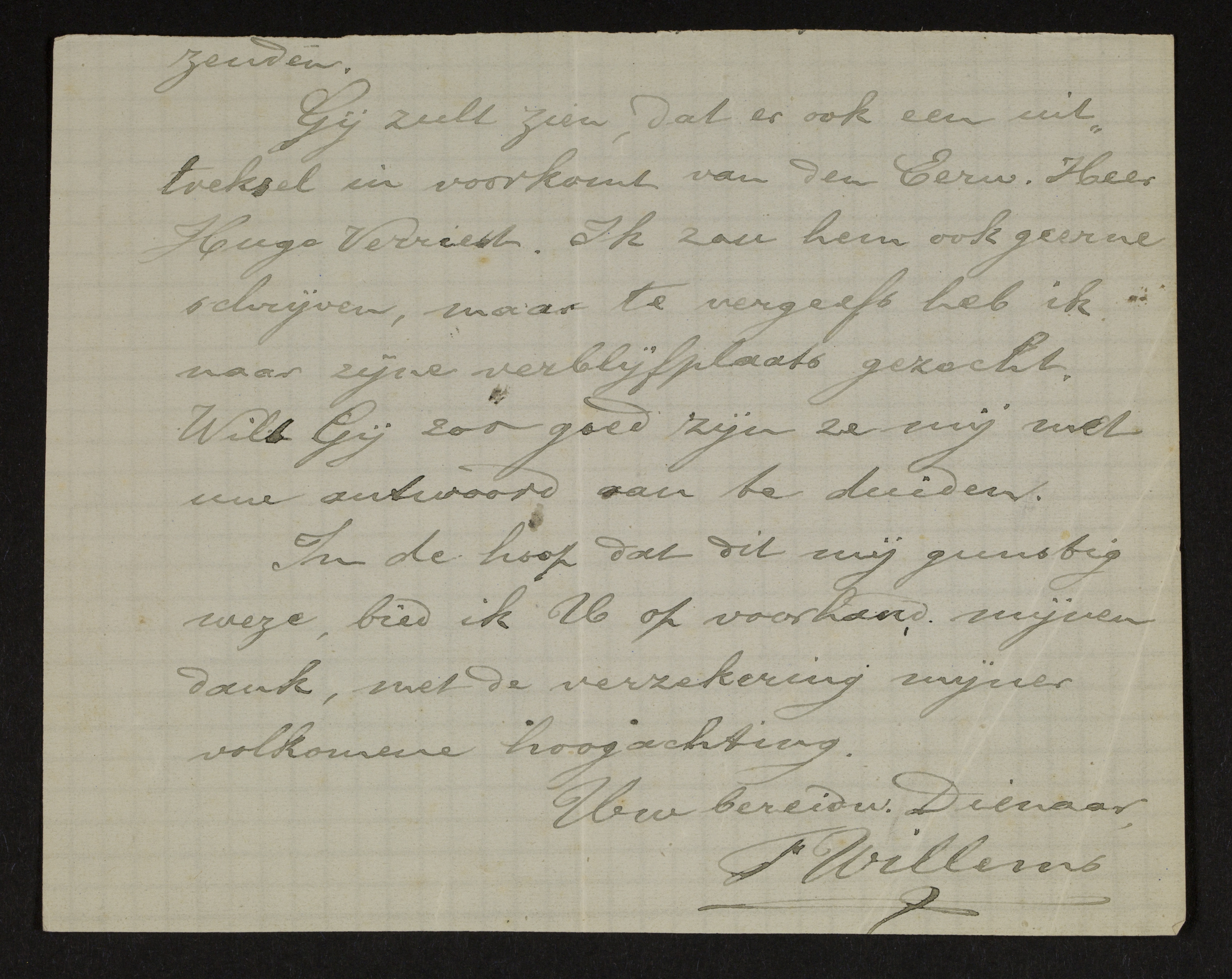 Pieter Willems aan [Guido Gezelle]