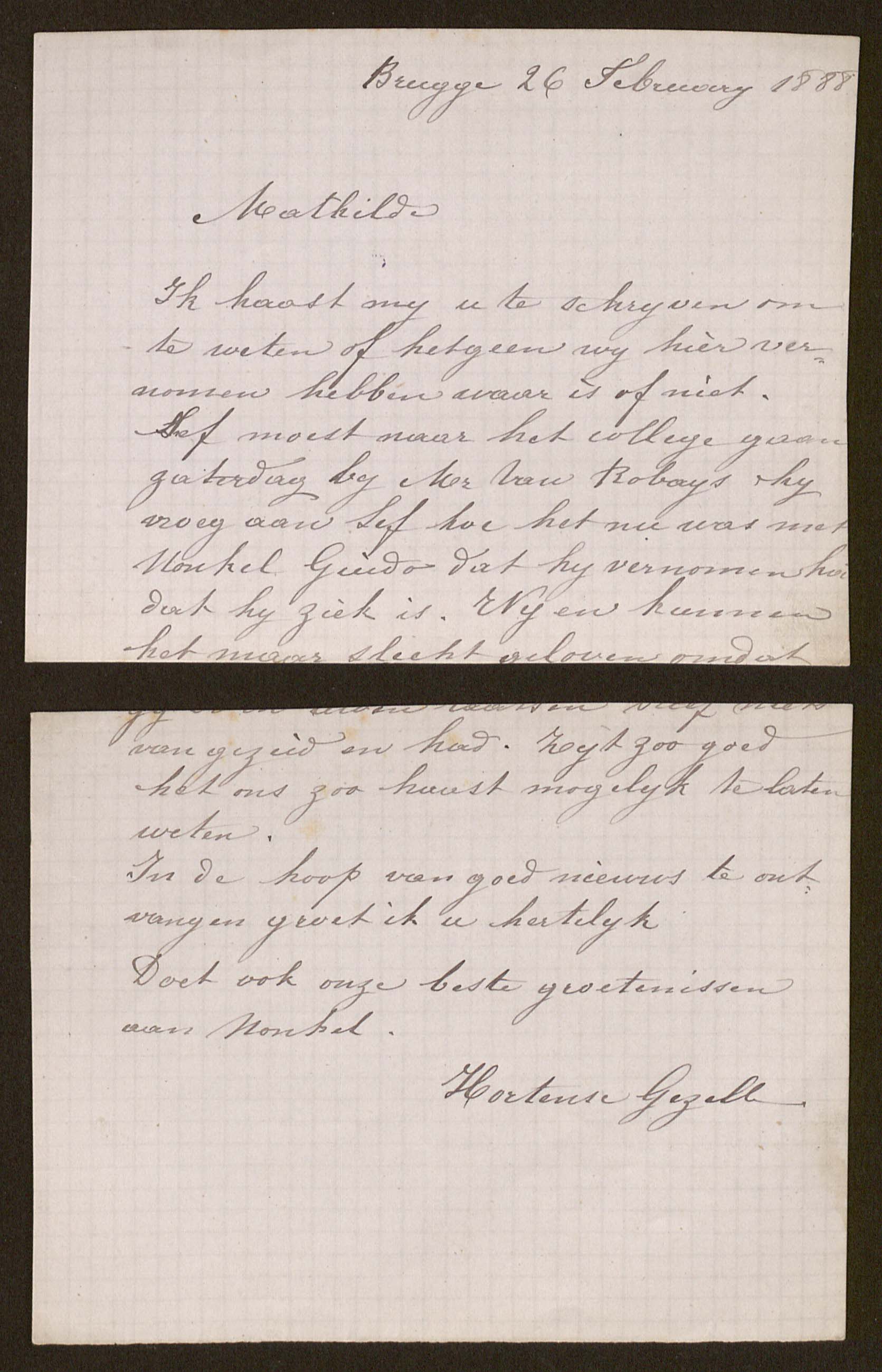 Hortense Gezelle aan [Mathilde Catteeuw]