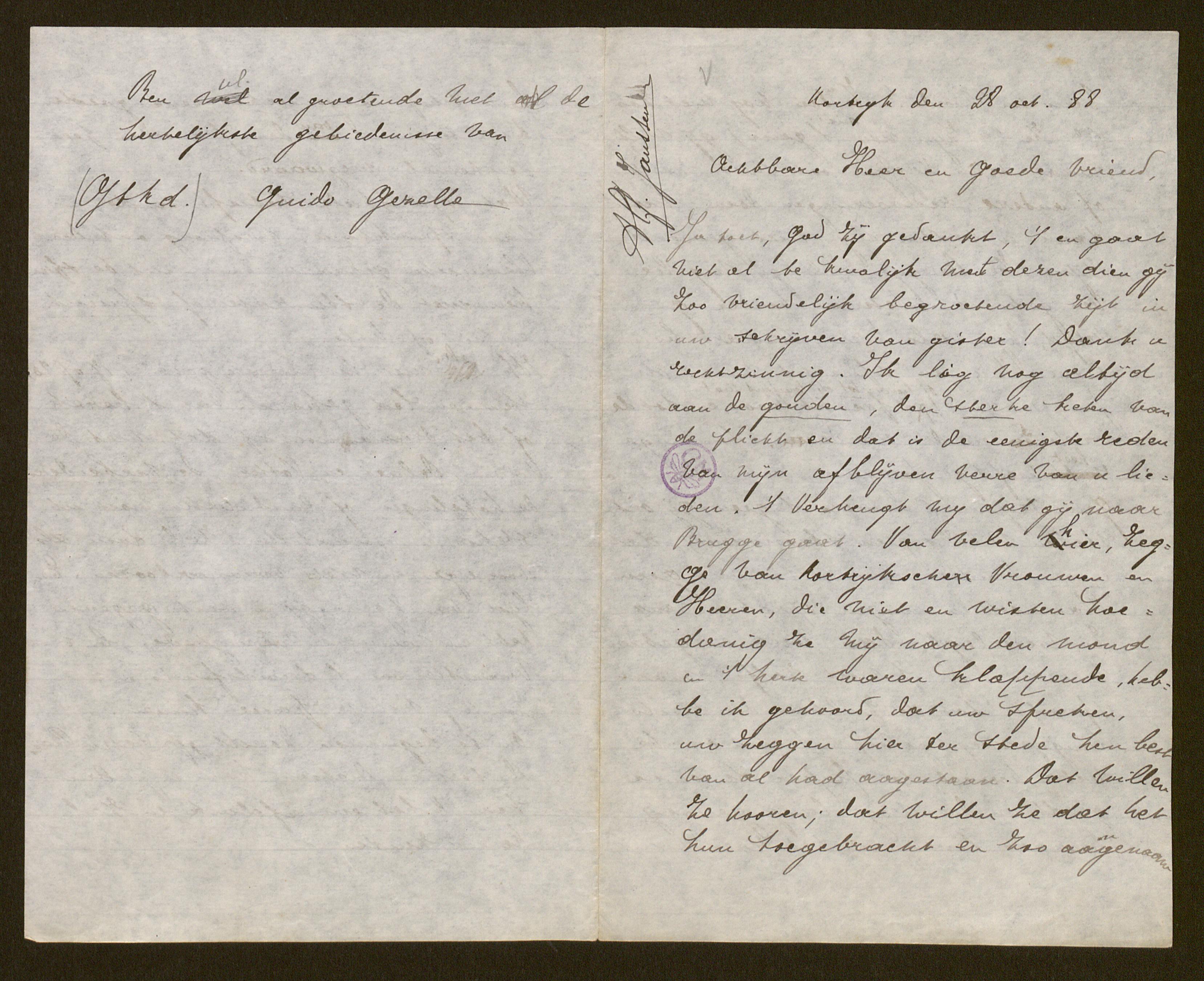 Guido Gezelle aan [Alfons J. M. Janssens]