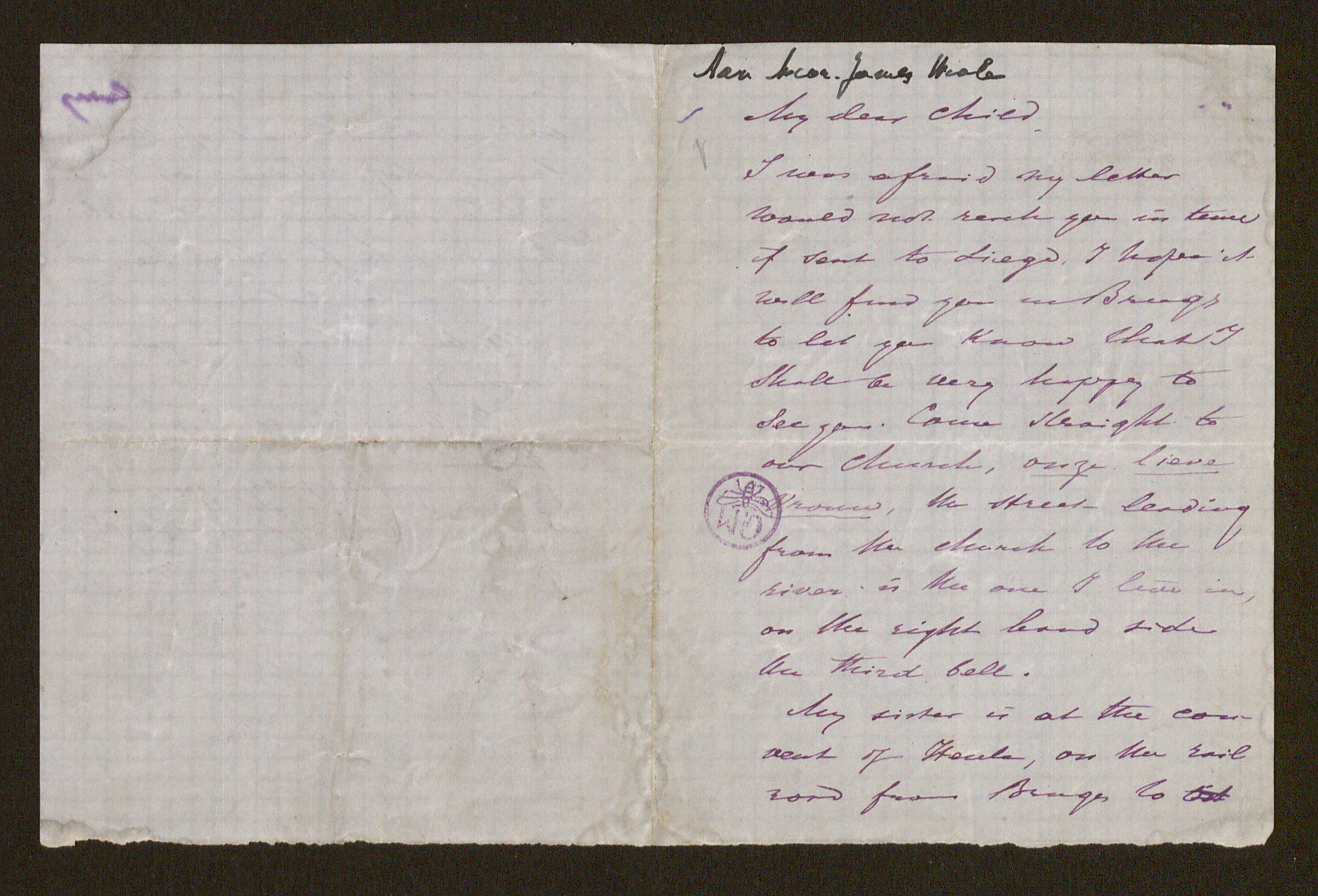 Guido Gezelle aan [Helena Amelia Walton (= mevrouw Helena Weale)]