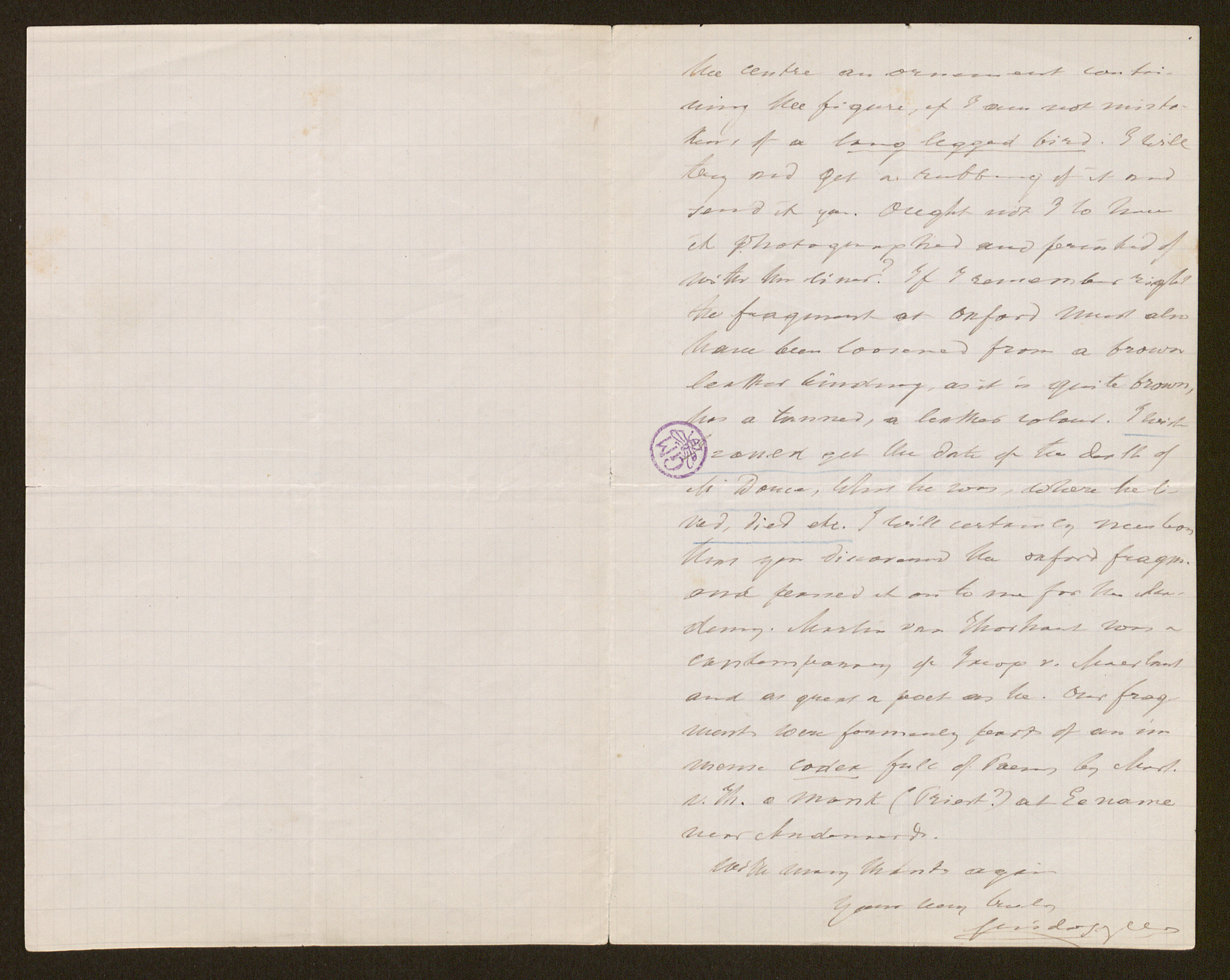 Guido Gezelle aan [William Henry James Weale]