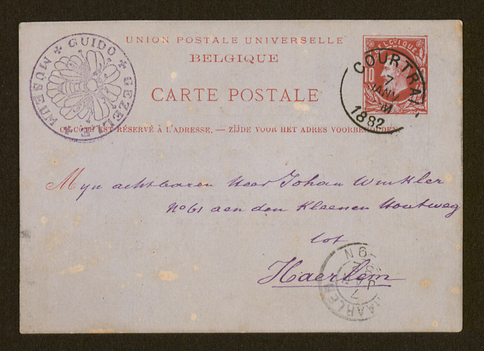 [Guido Gezelle] aan Johan Winkler