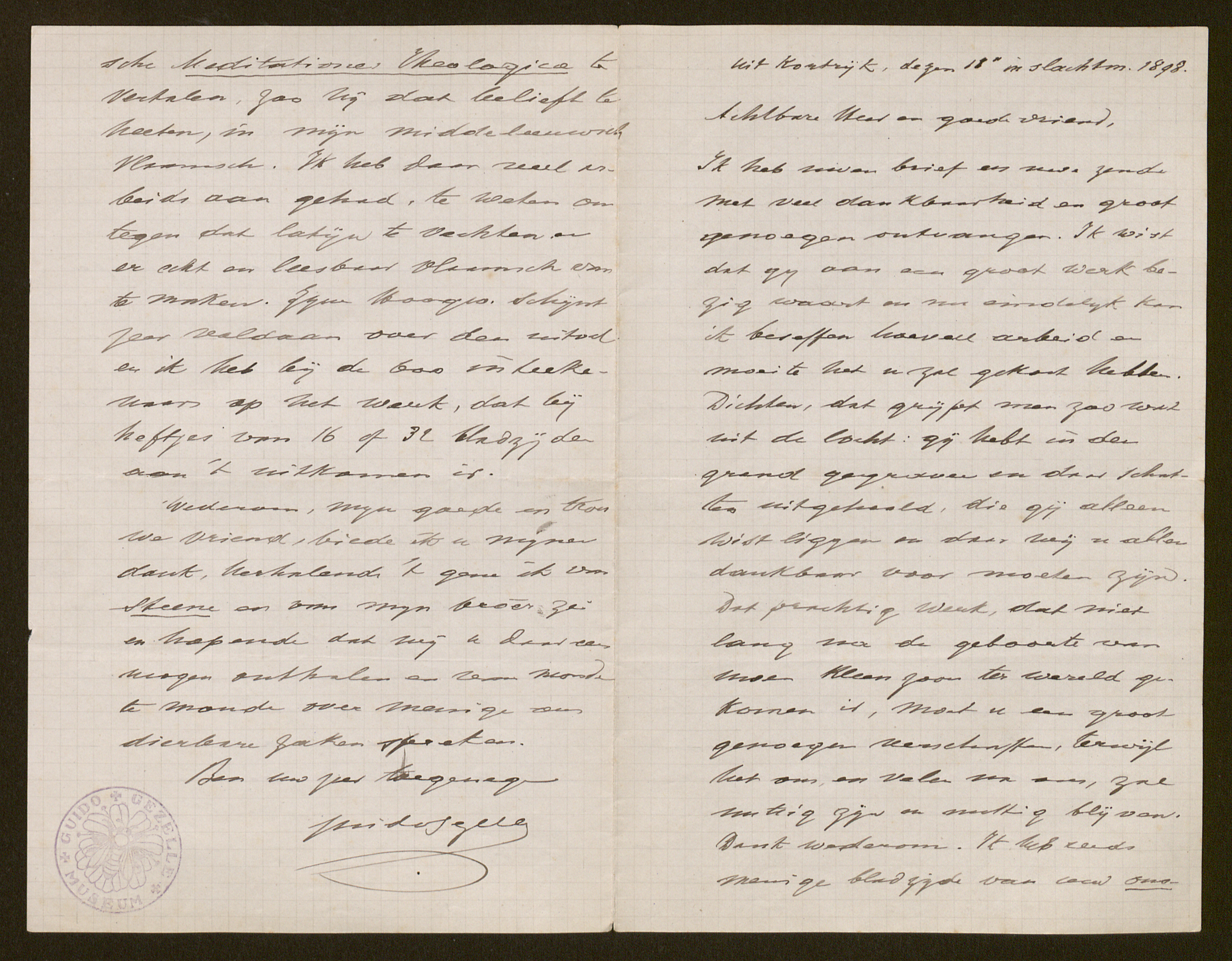 Guido Gezelle aan Johan Winkler