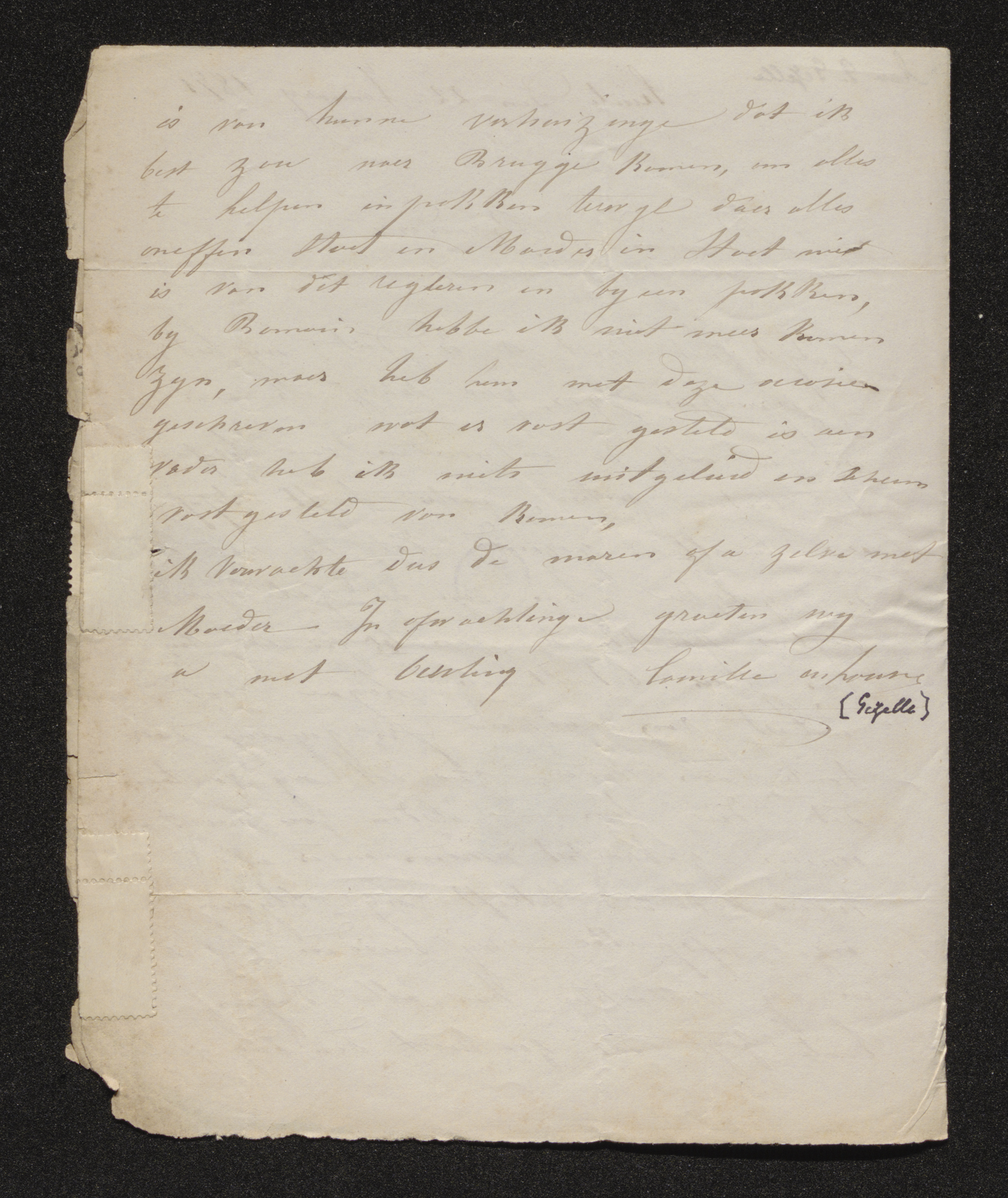 [Louise Gezelle en Camille Lateur] aan [Guido Gezelle]