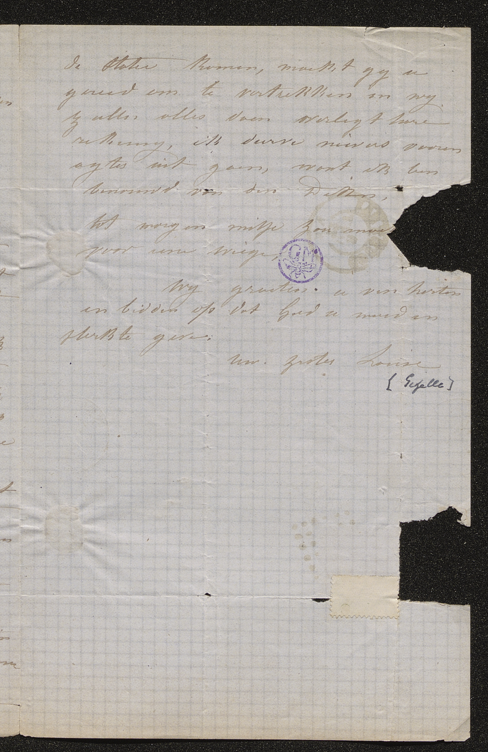 [Louise Gezelle] aan Guido Gezelle