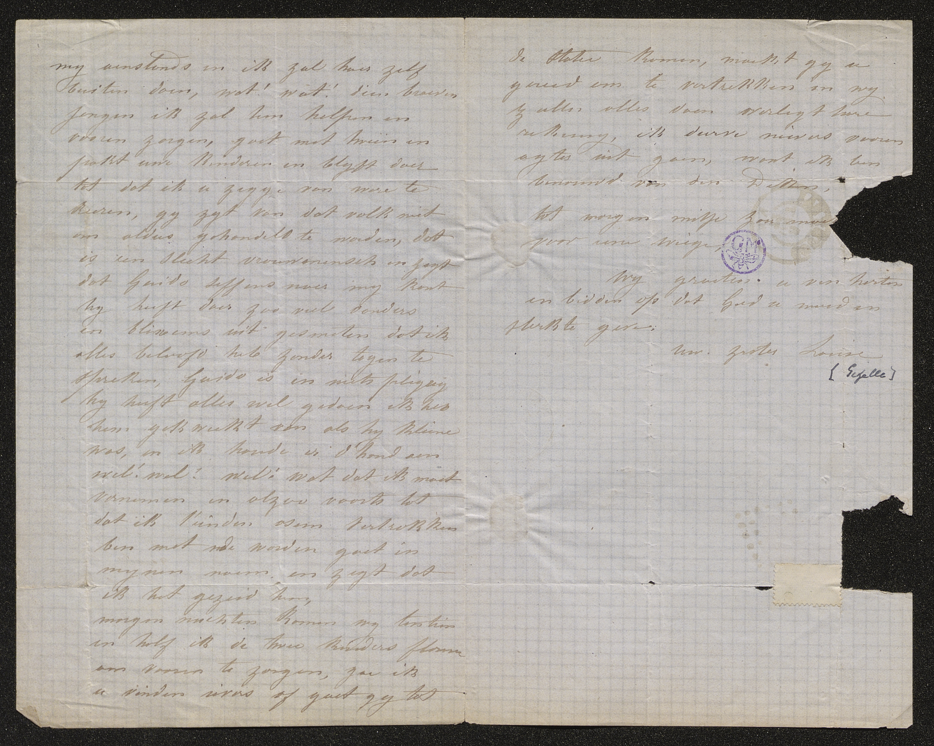 [Louise Gezelle] aan Guido Gezelle