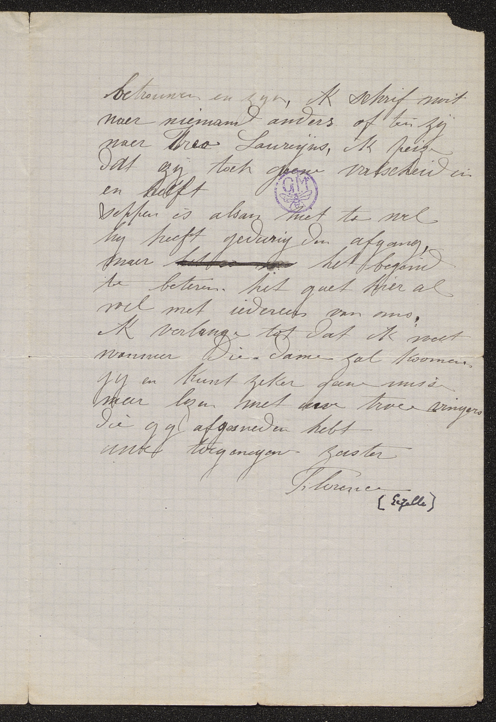 [Florence Gezelle (= Zuster Colombe)] aan [Guido Gezelle]