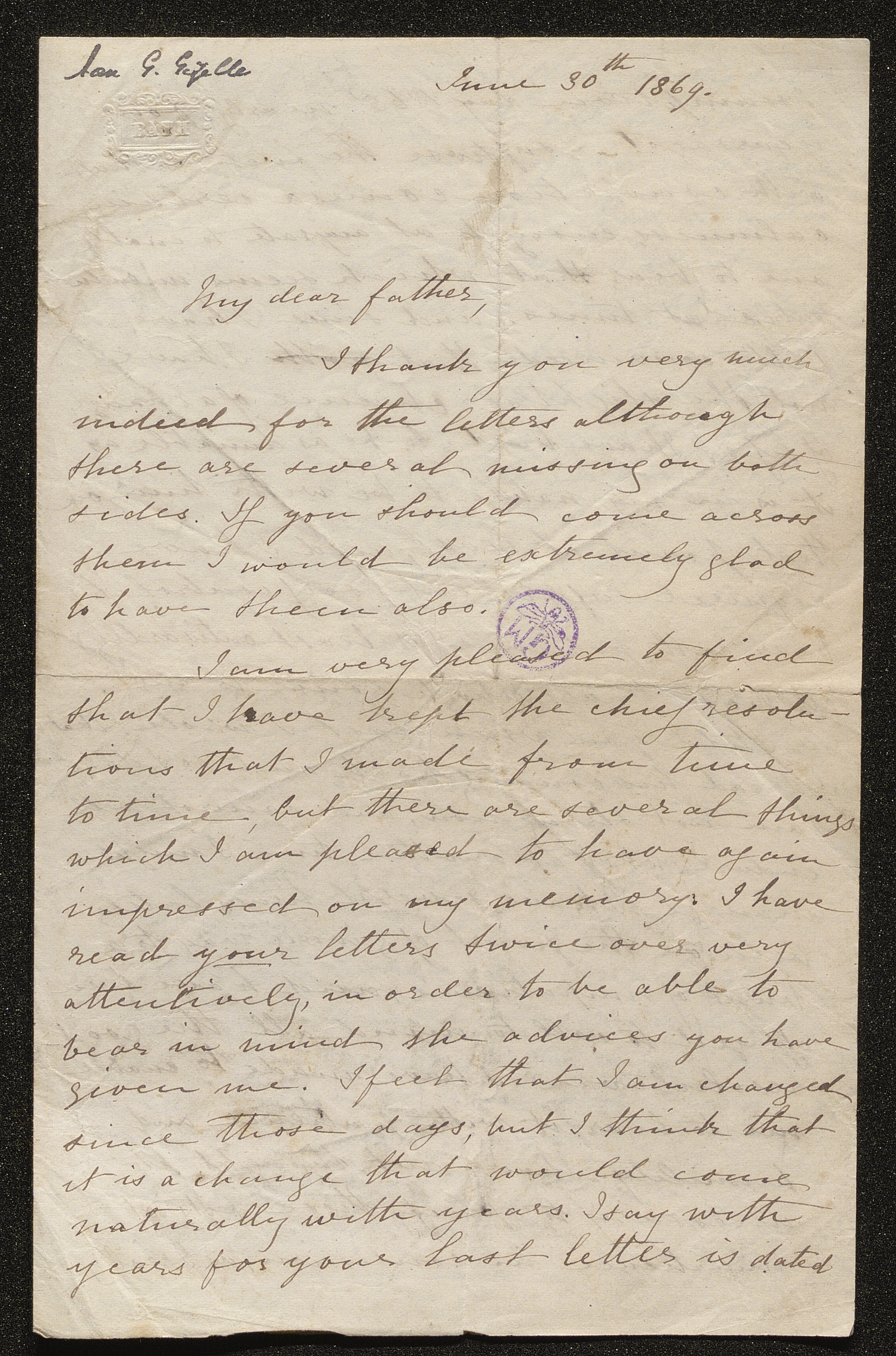 [Helena Amelia Walton] (= mevrouw Helena Weale) aan [Guido Gezelle]