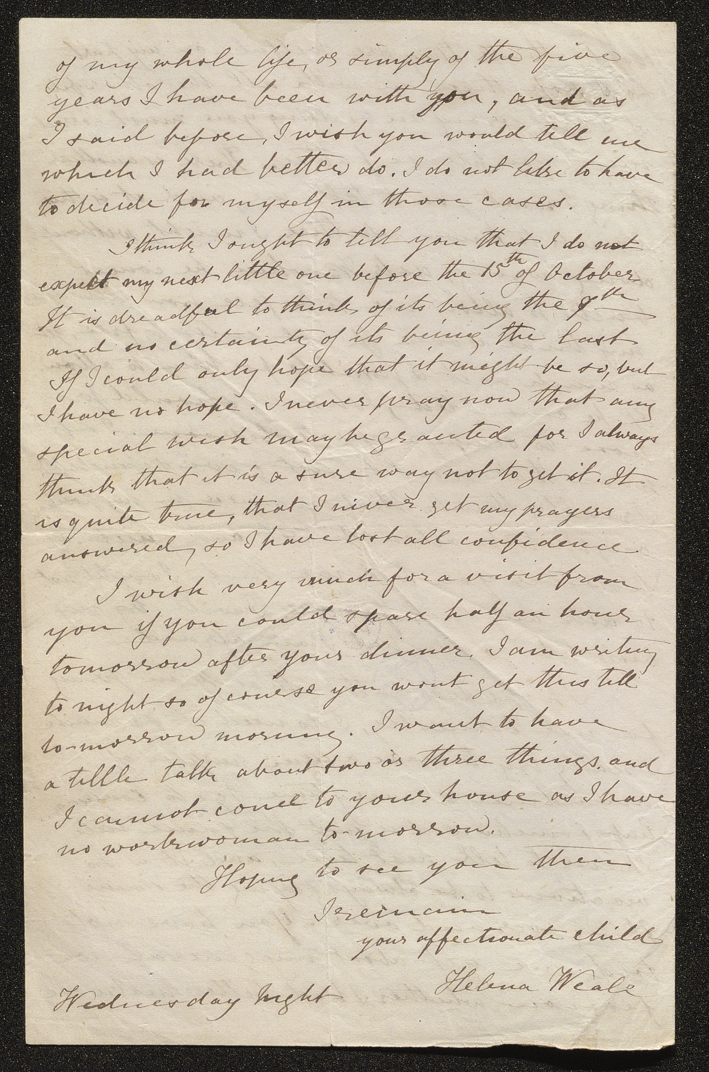 [Helena Amelia Walton] (= mevrouw Helena Weale) aan [Guido Gezelle]