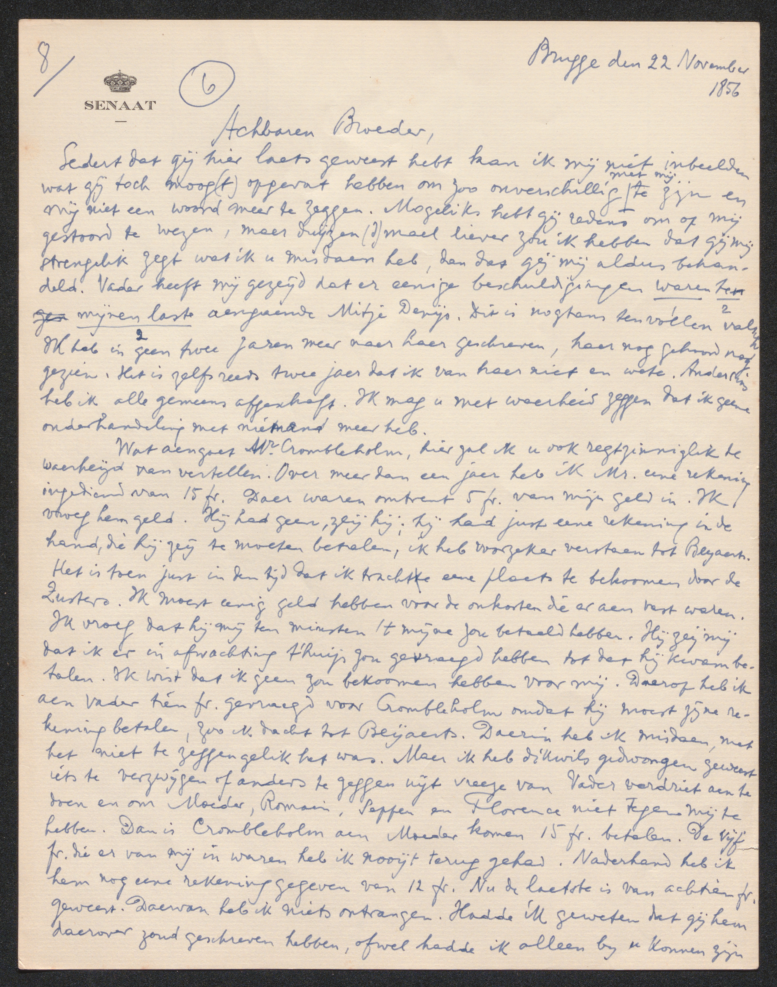 Louise Gezelle aan [Guido Gezelle]