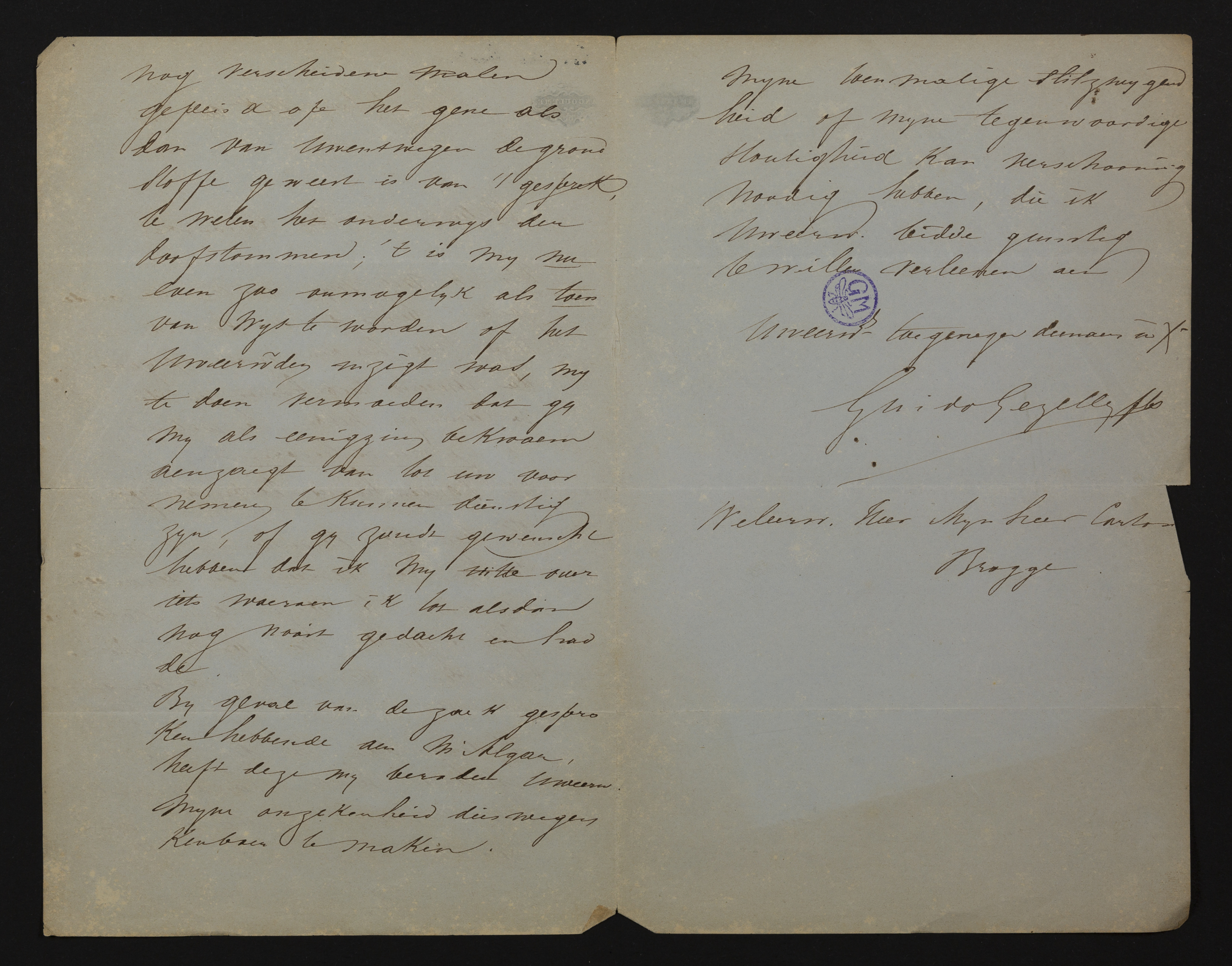 Guido Gezelle aan Charles Louis Carton