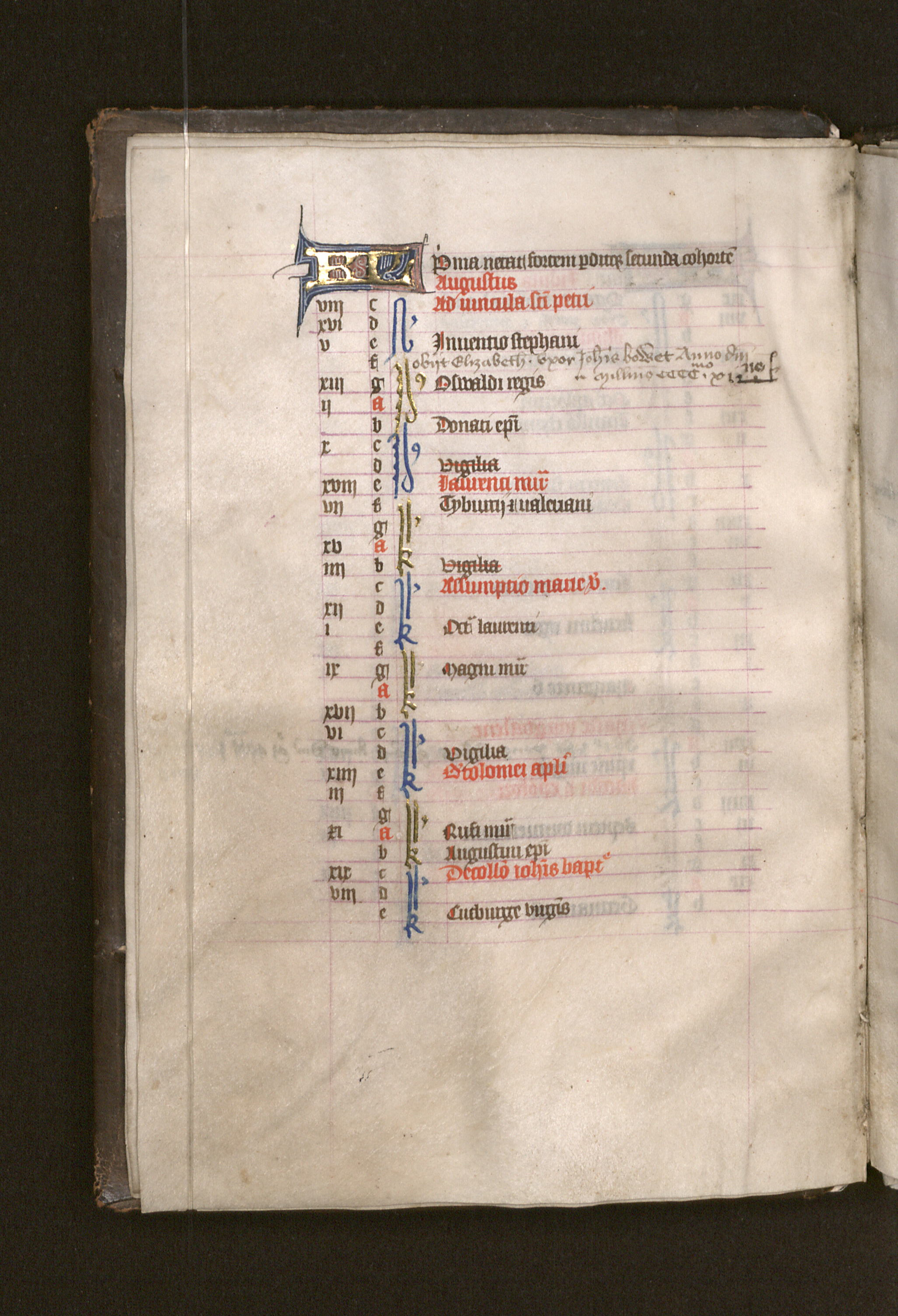 Ms. 736 coll. KBS-FRB - Bowet-getijdenboek collectie KBS-FRB